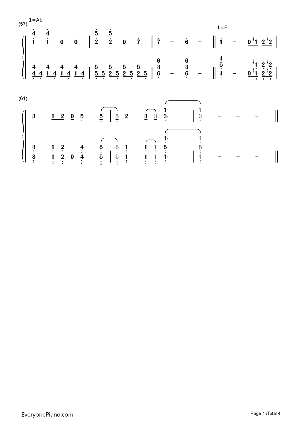 青春は花火のように钢琴简谱-数字双手-Linked Horizon4