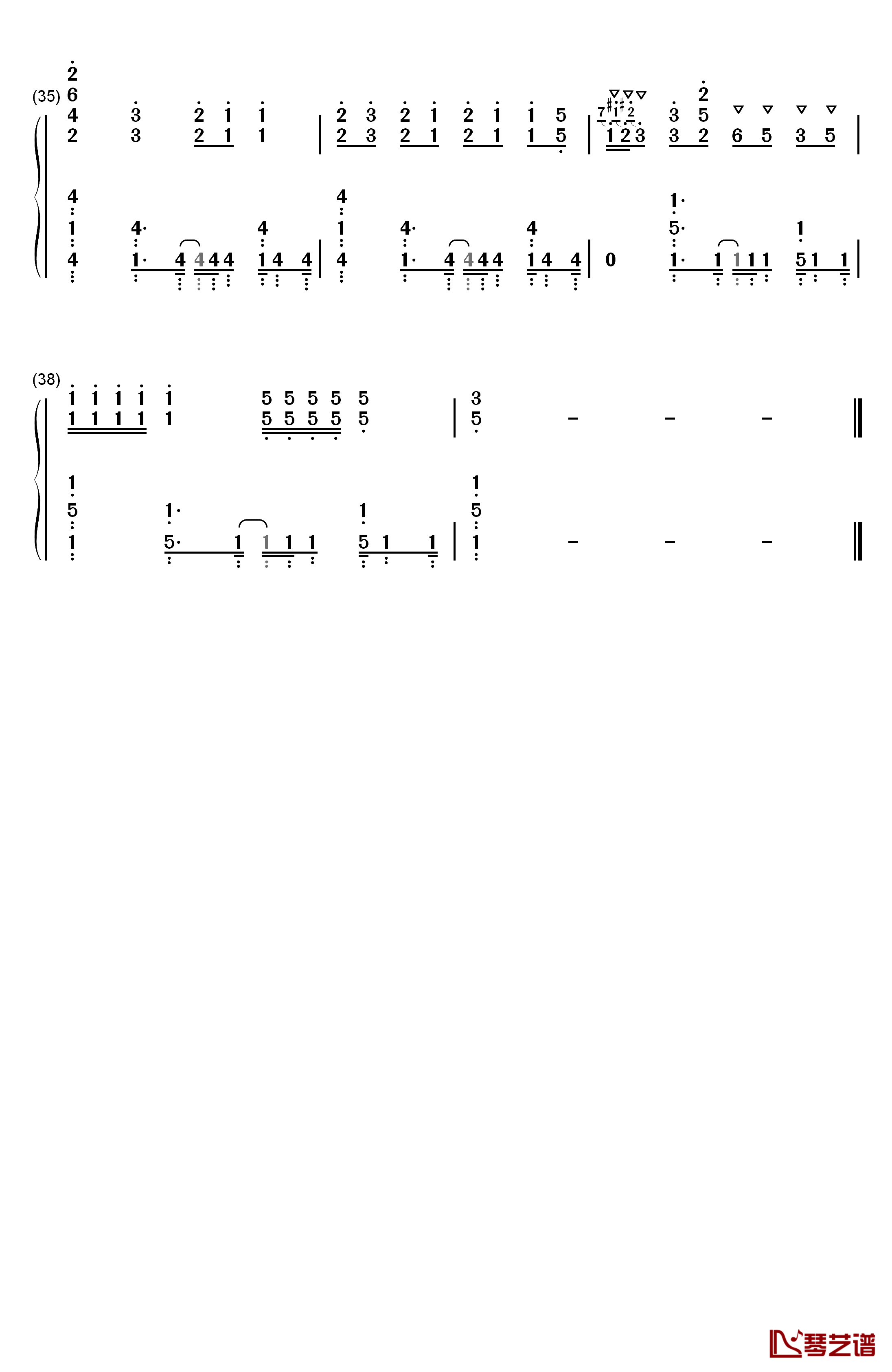 Mine钢琴简谱-数字双手-Bazzi3