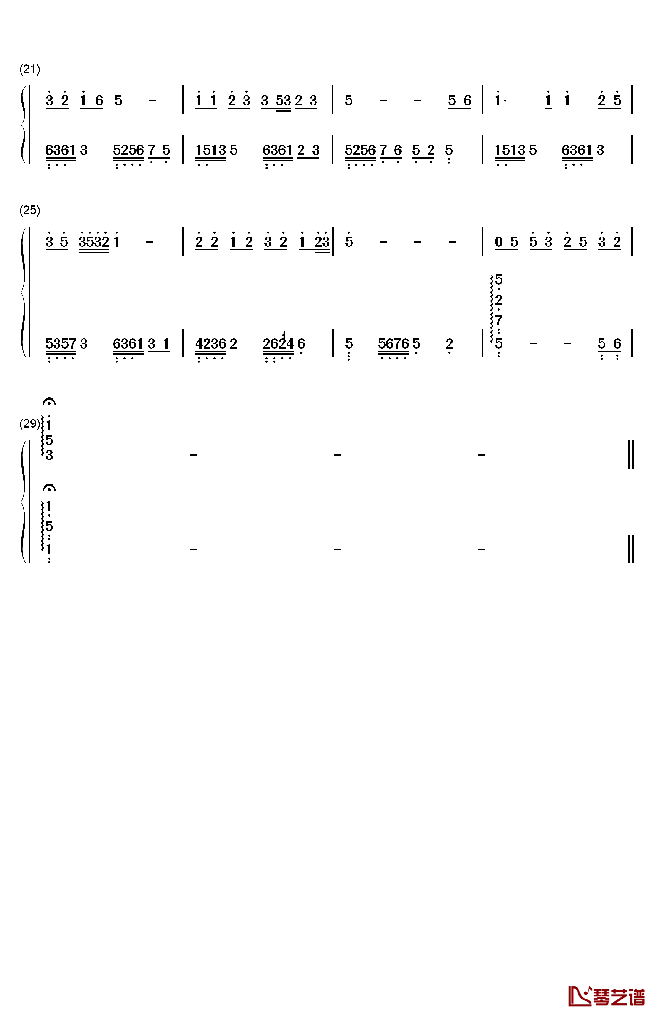 你怎么说钢琴简谱-数字双手-邓丽君2