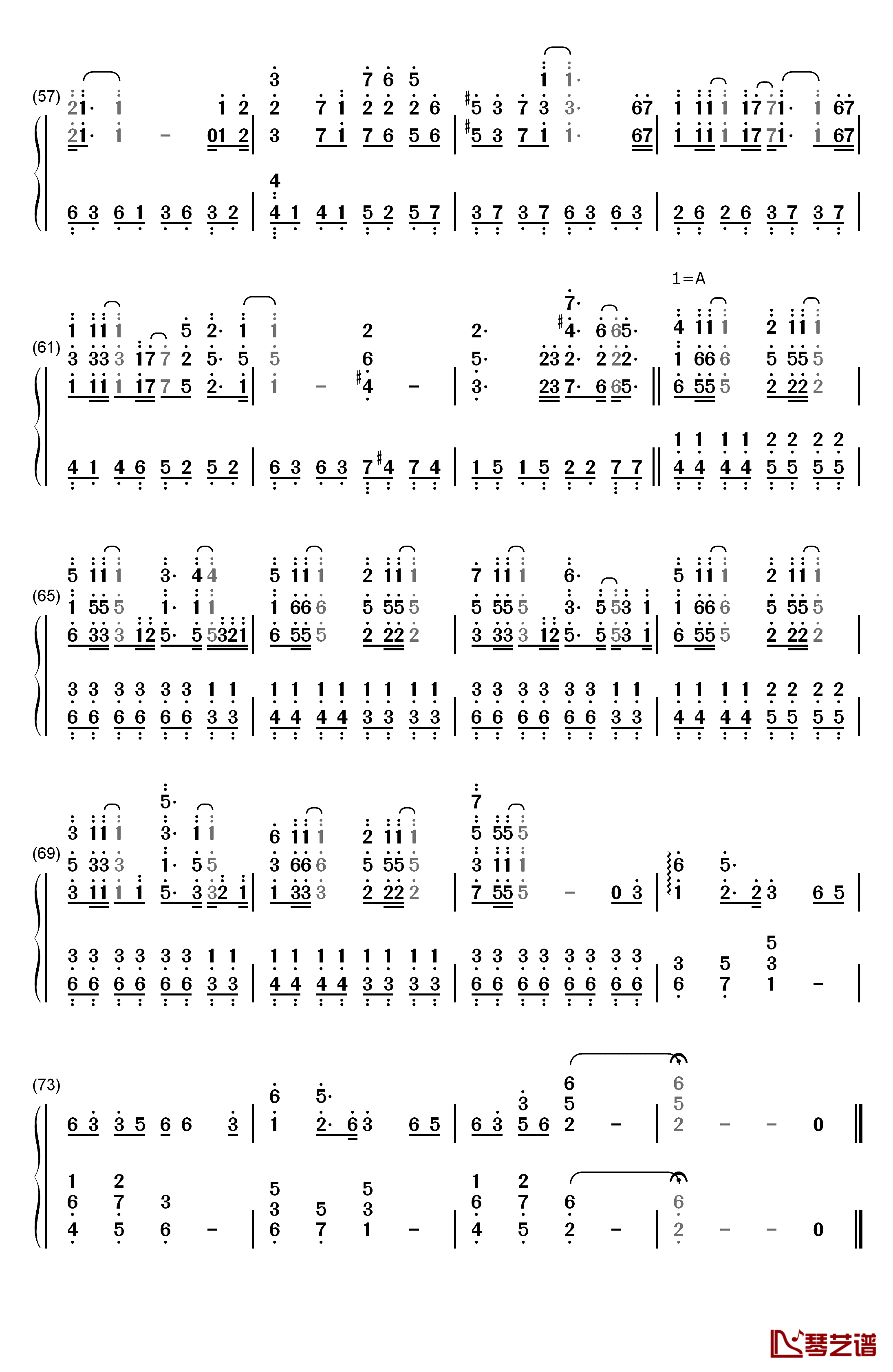 Itsuka钢琴简谱-数字双手-泽野弘之4