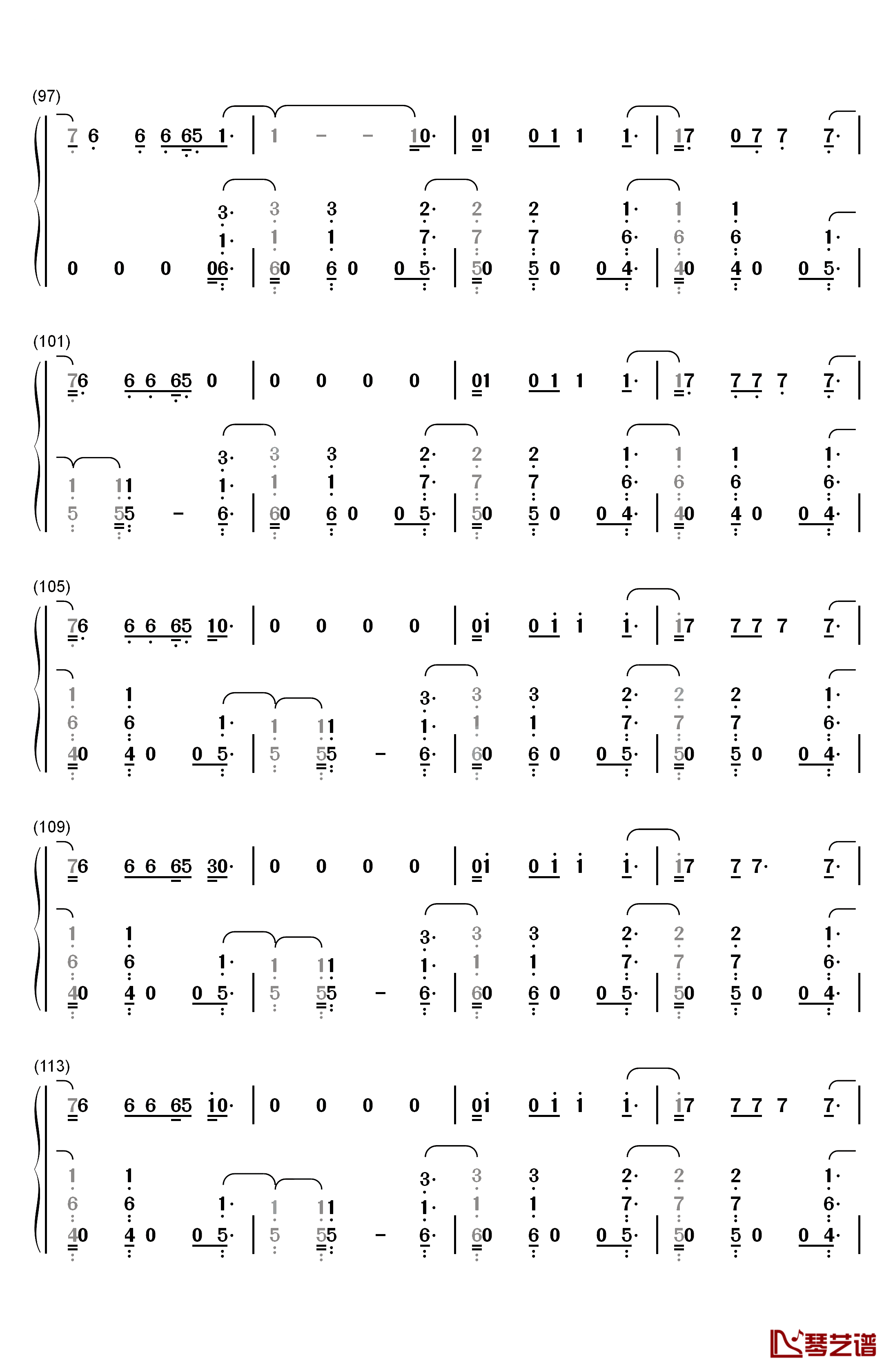 Reckless Love钢琴简谱-数字双手-Cory Asbury6