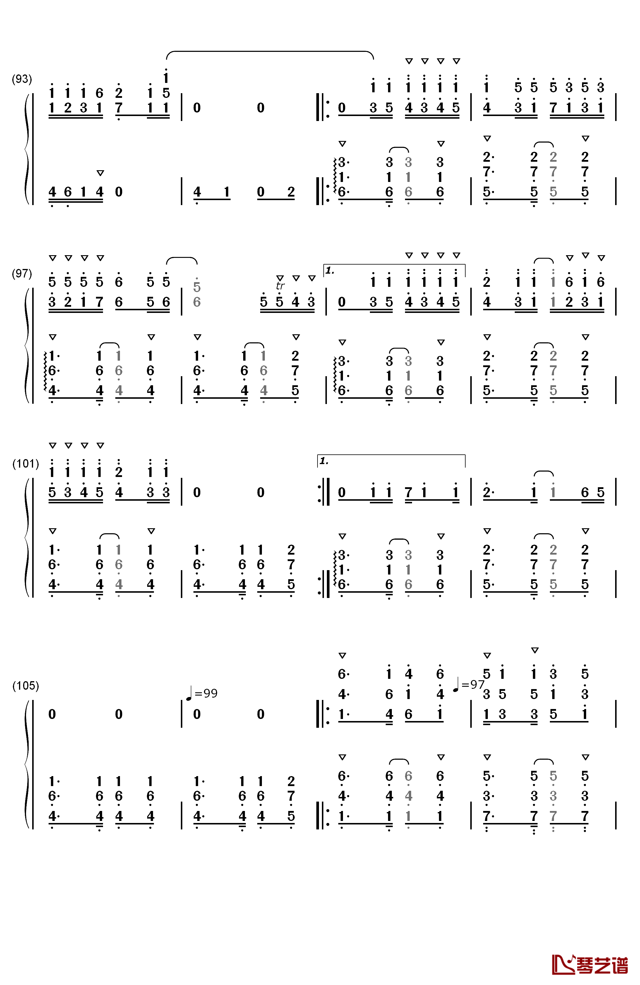 恋に恋して钢琴简谱-数字双手-仓木麻衣6