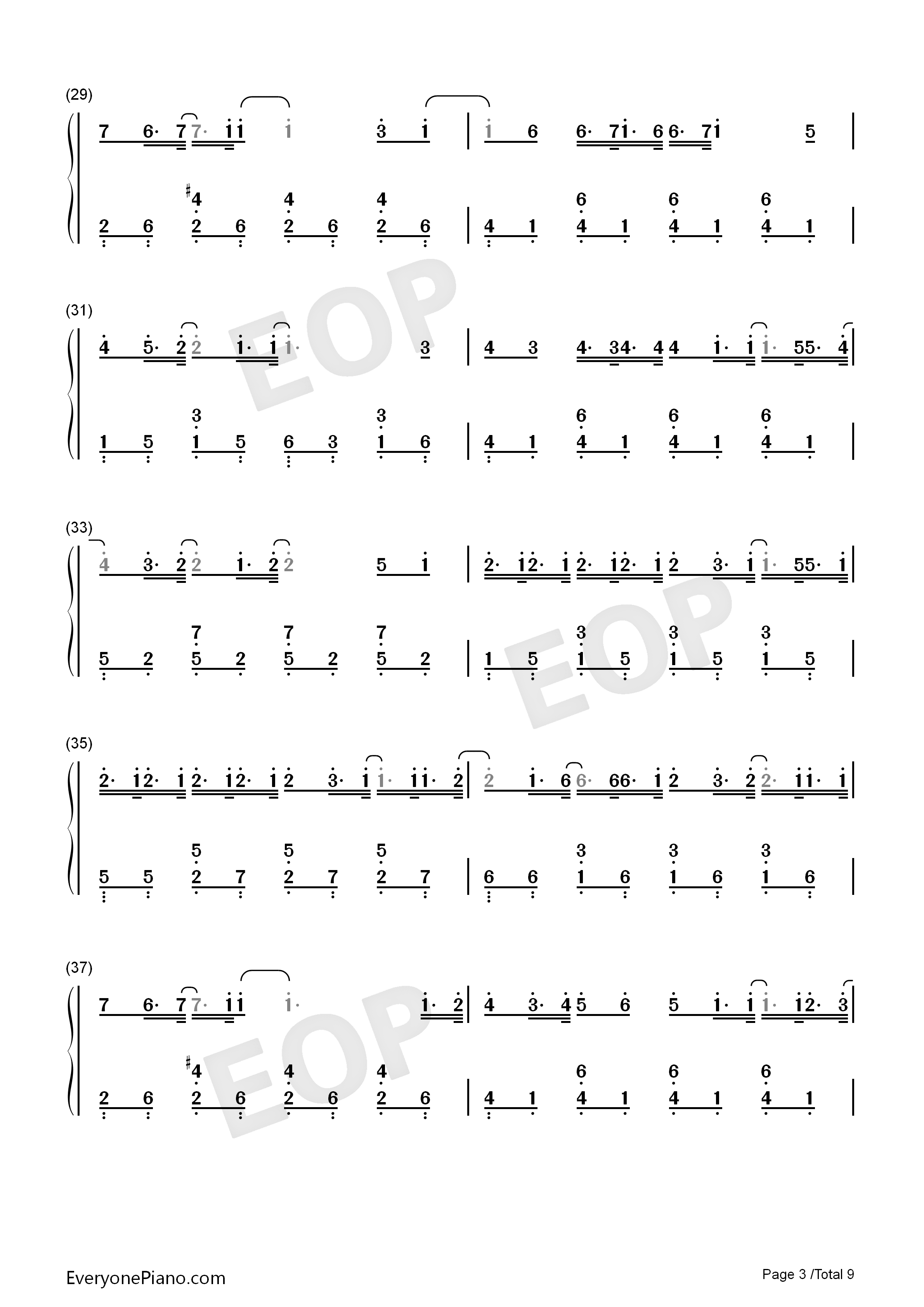 クリスマスソング钢琴简谱-back number演唱3