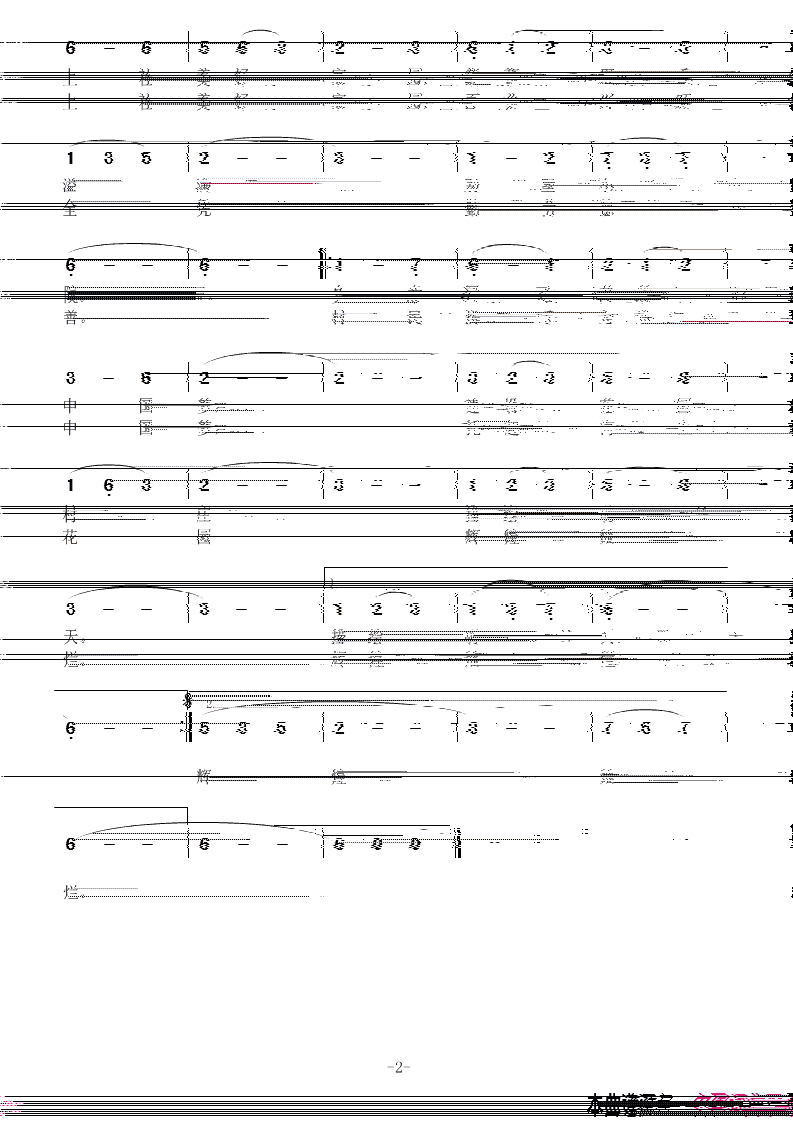 文明上社美好家园村歌简谱-潘国祥演唱-潘国祥/潘国祥词曲1