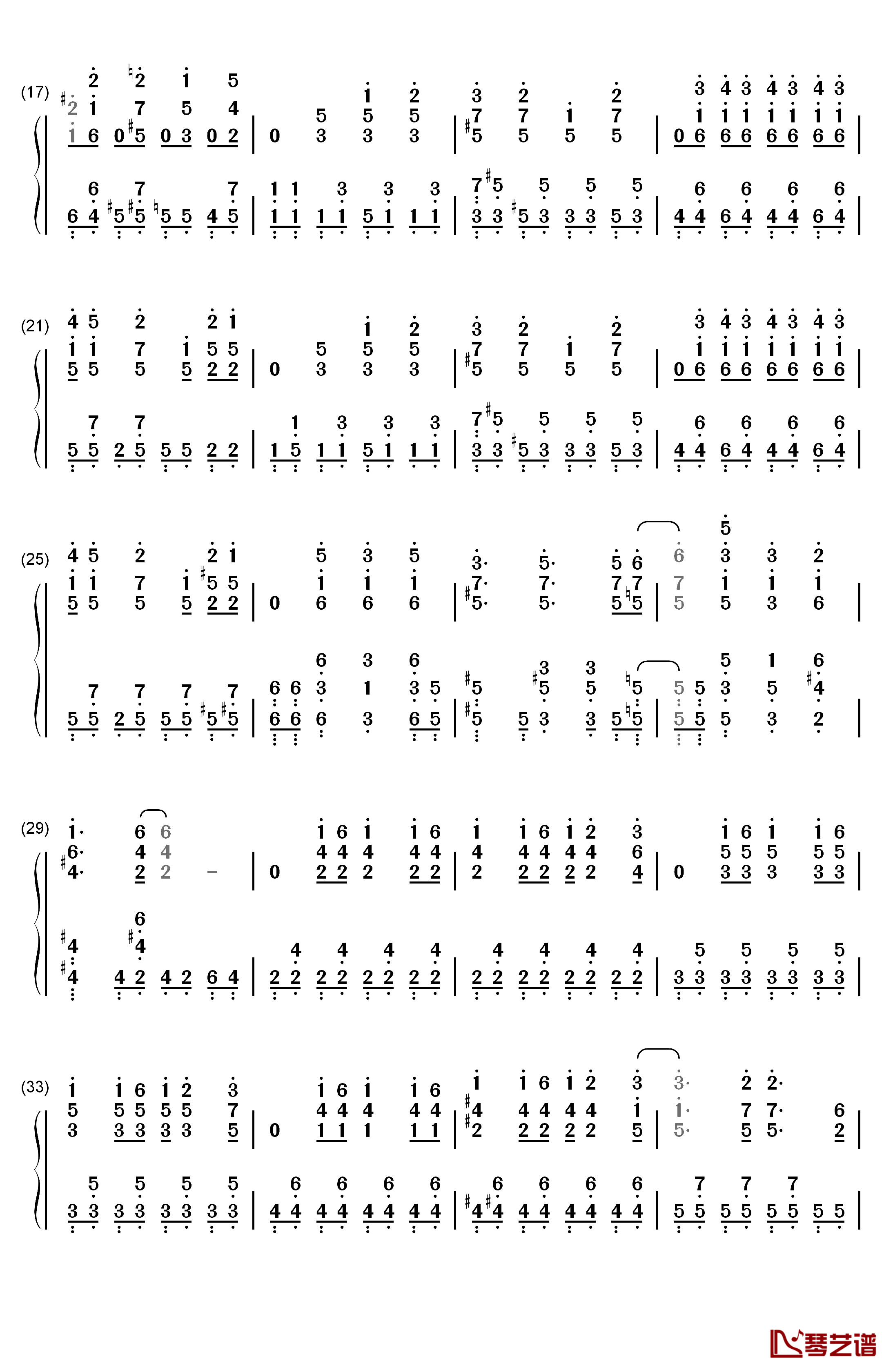 ヒトリゴト钢琴简谱-数字双手-ClariS2