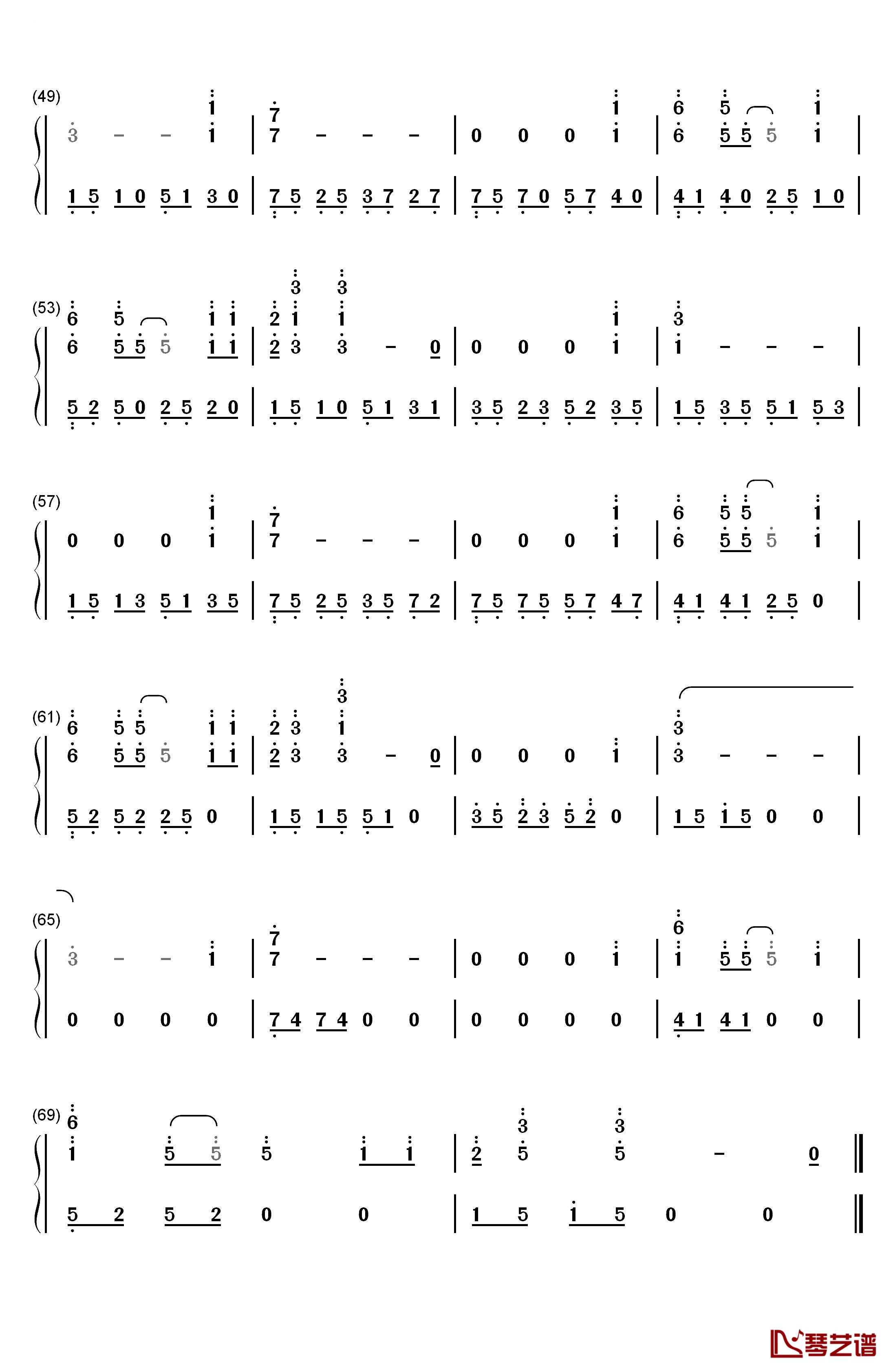 瞬间钢琴简谱-数字双手-邓紫棋3