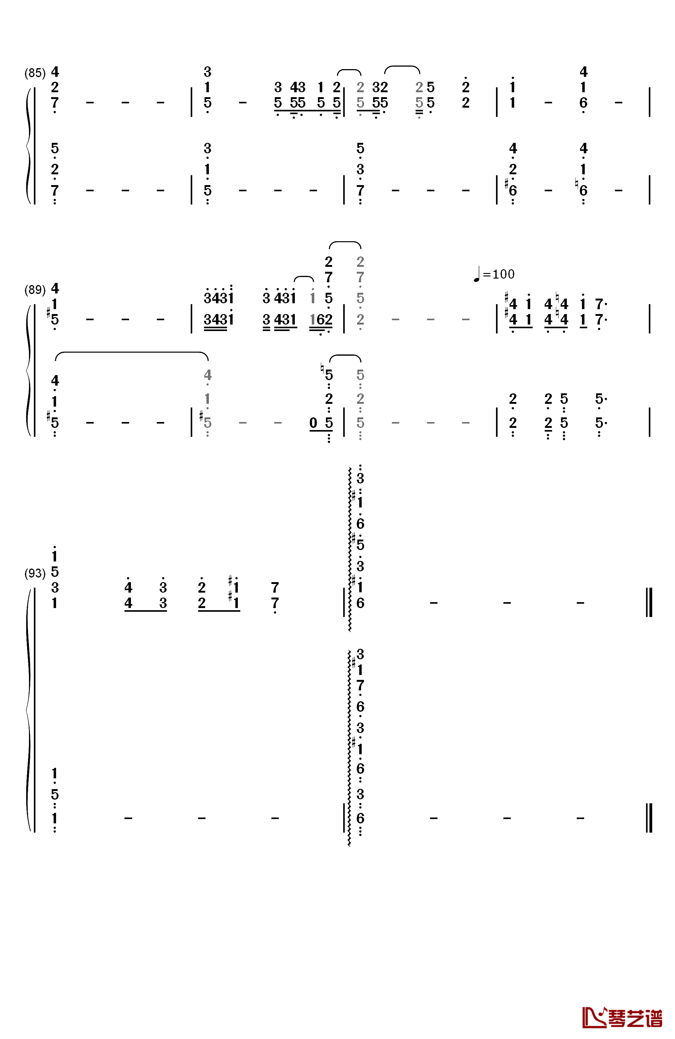 La Incondicional钢琴简谱-数字双手-Luis Miguel5