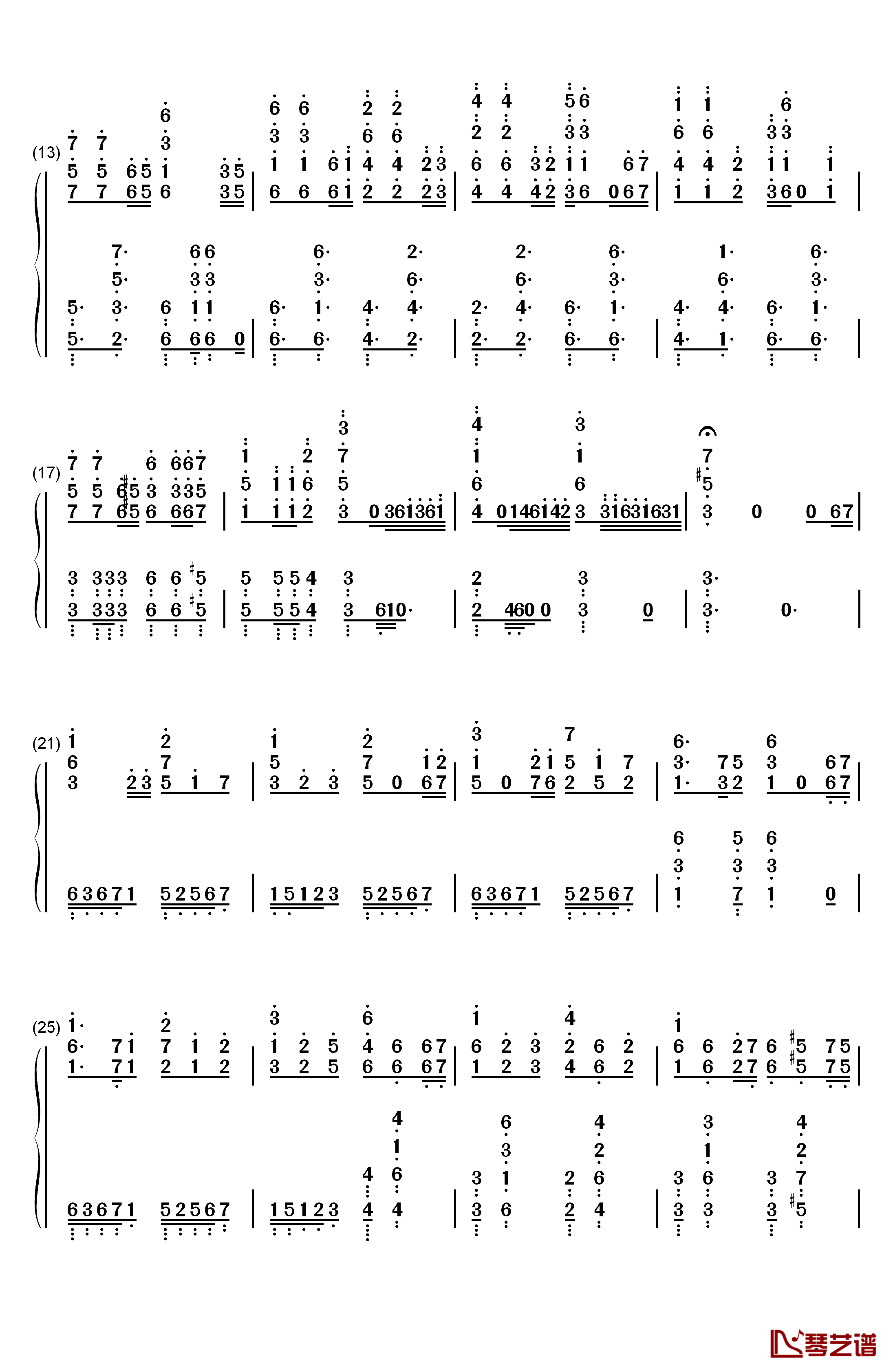 加勒比海盗主题曲钢琴简谱-数字双手-克劳斯·巴德尔特2