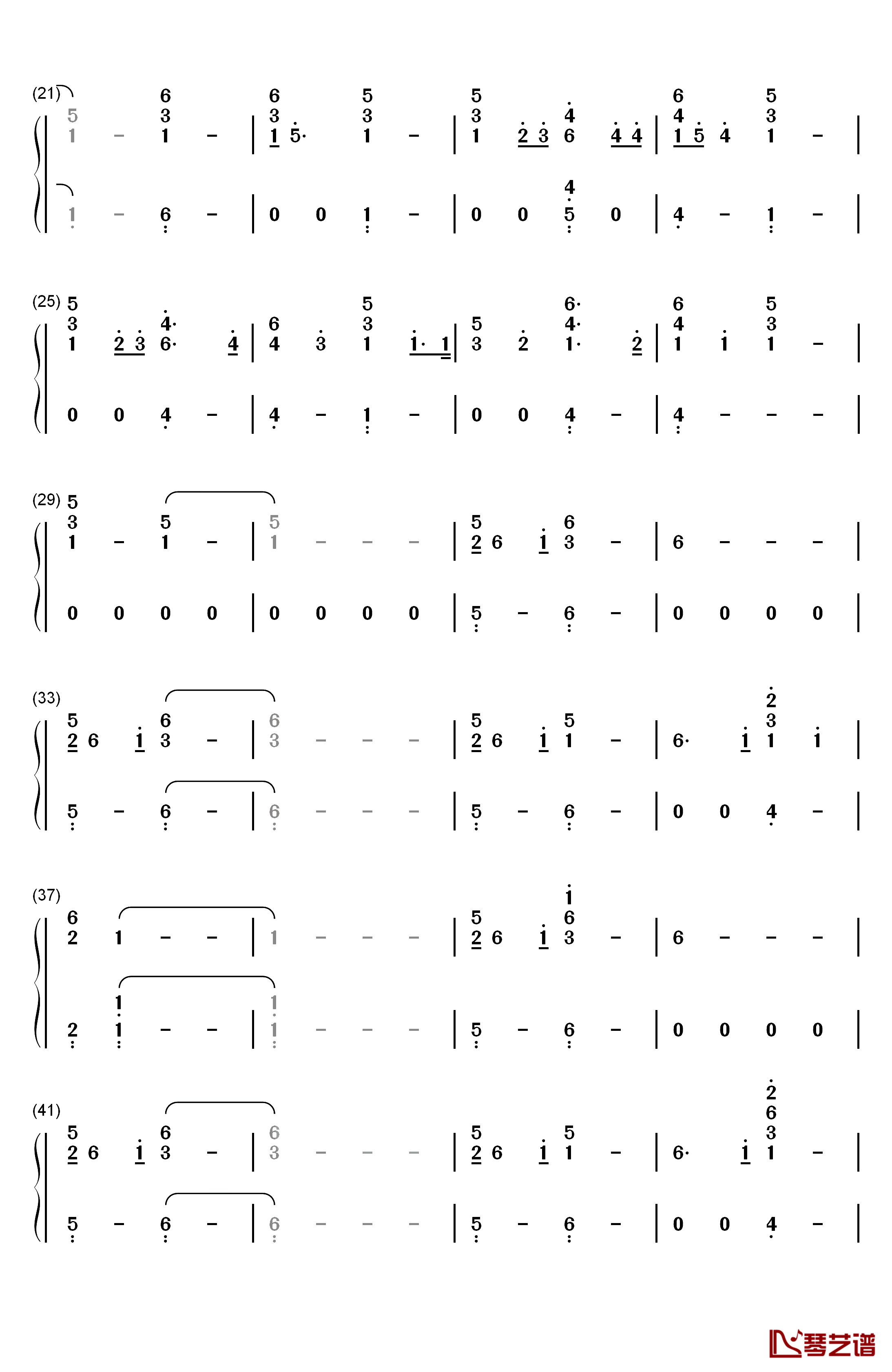 Us钢琴简谱-数字双手-James Bay2