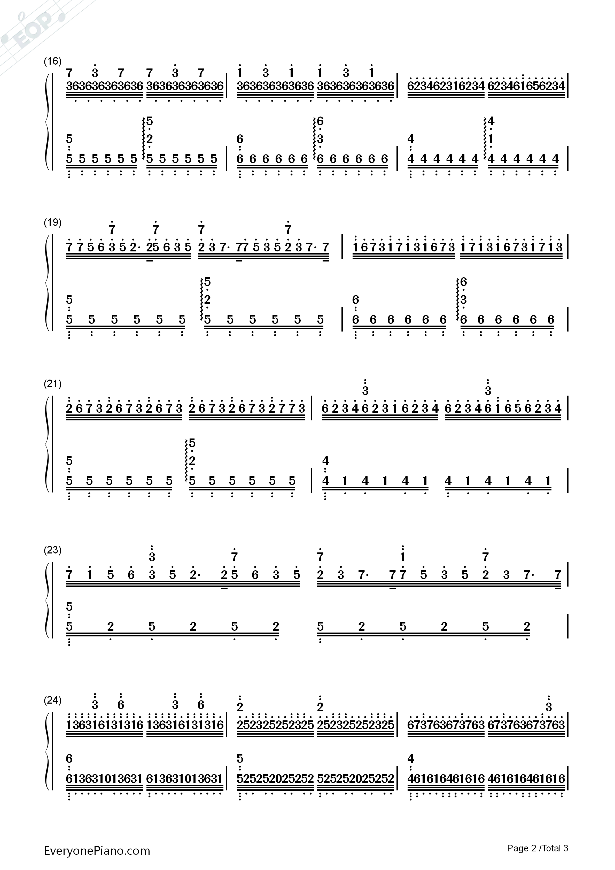 Cornfield Chase钢琴简谱-Hans Zimmer演唱2