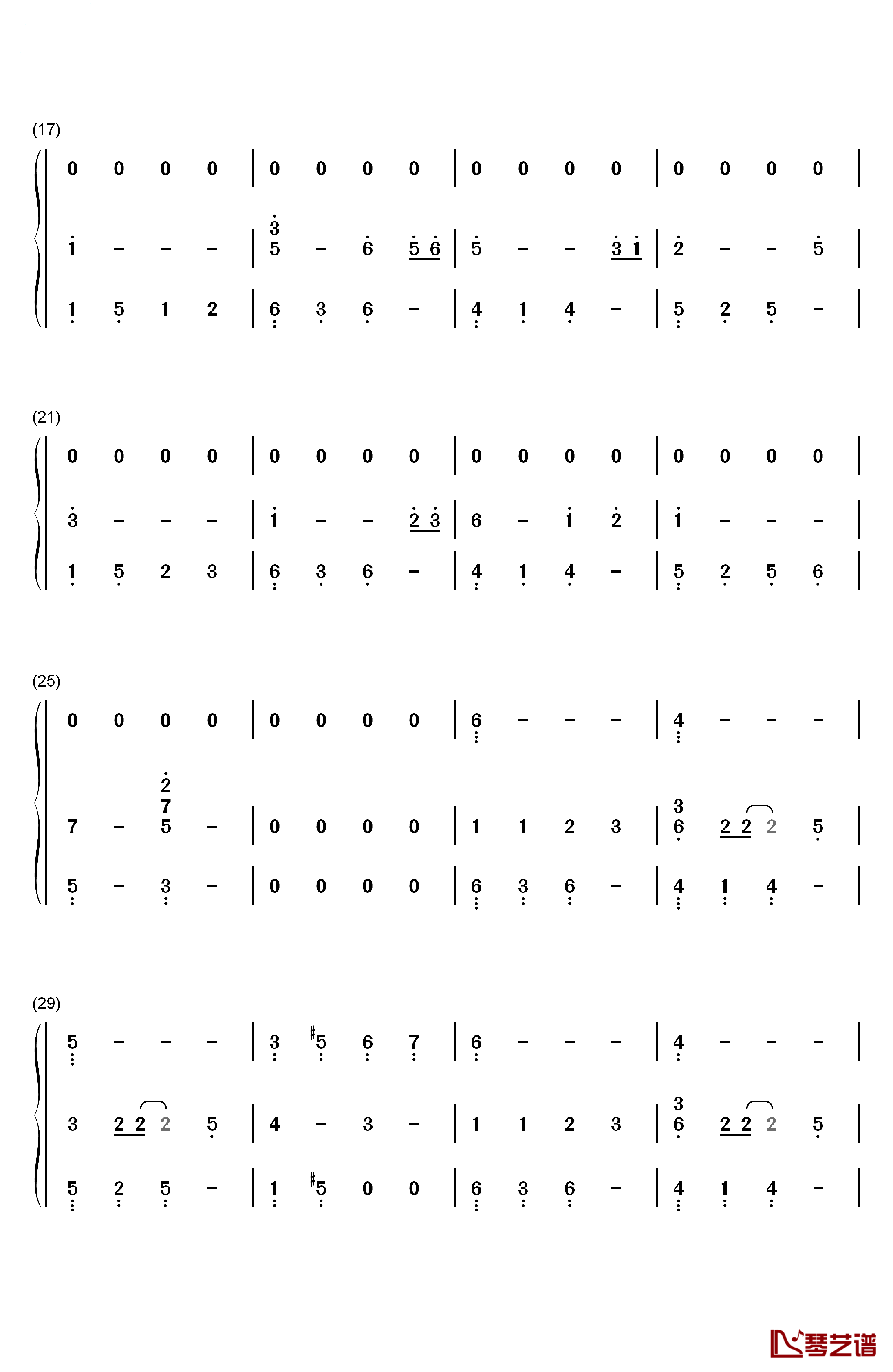 海の涙钢琴简谱-数字双手-出羽良彰2