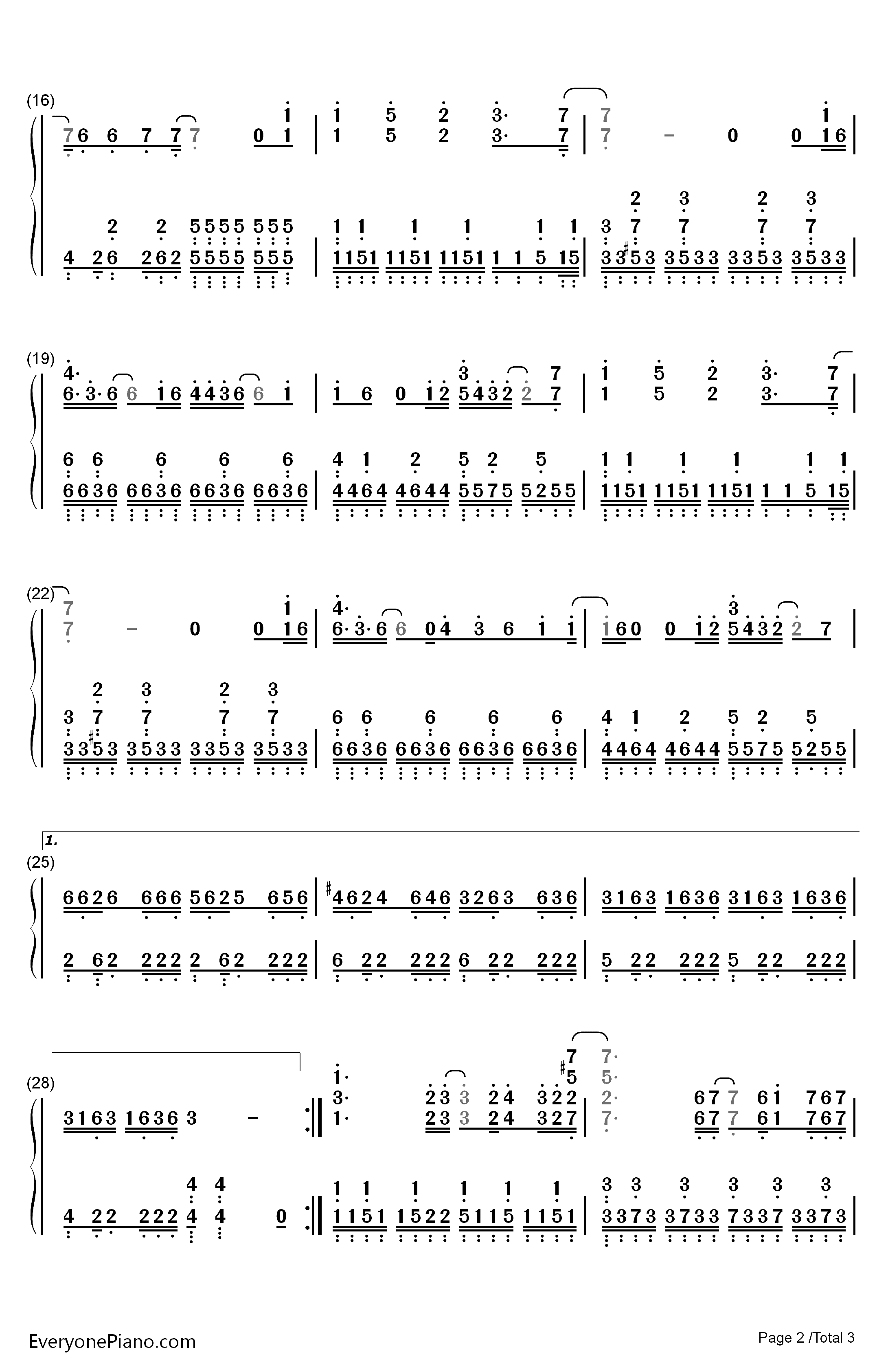 To Me钢琴简谱-数字双手-欧阳娜娜2