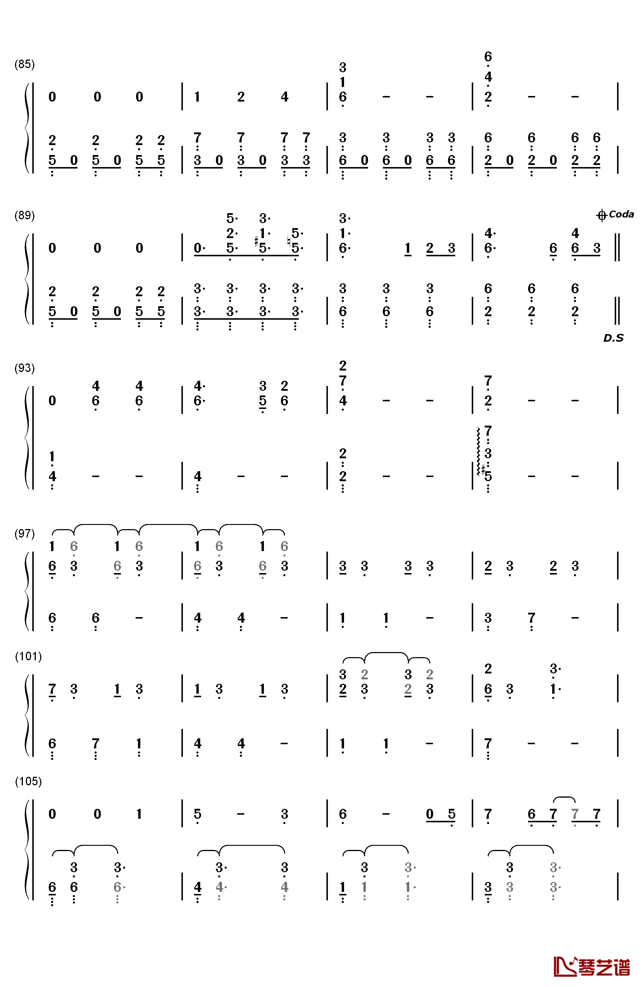 Until You're Mine钢琴简谱-数字双手-Demi Lovato5