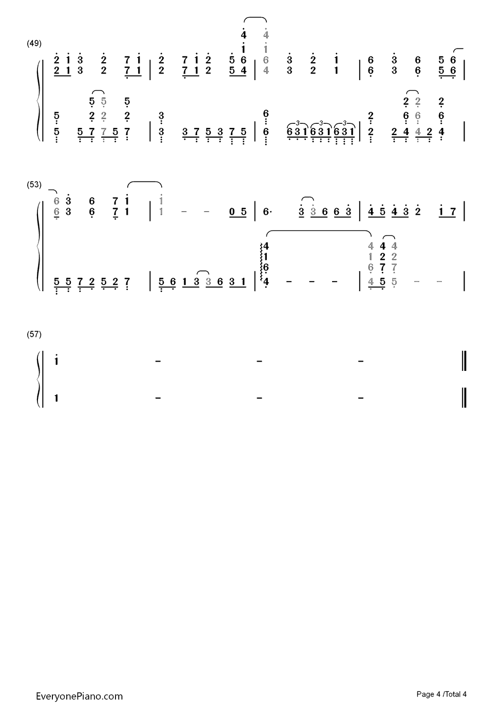 カラフル钢琴简谱-数字双手-沢井美空4