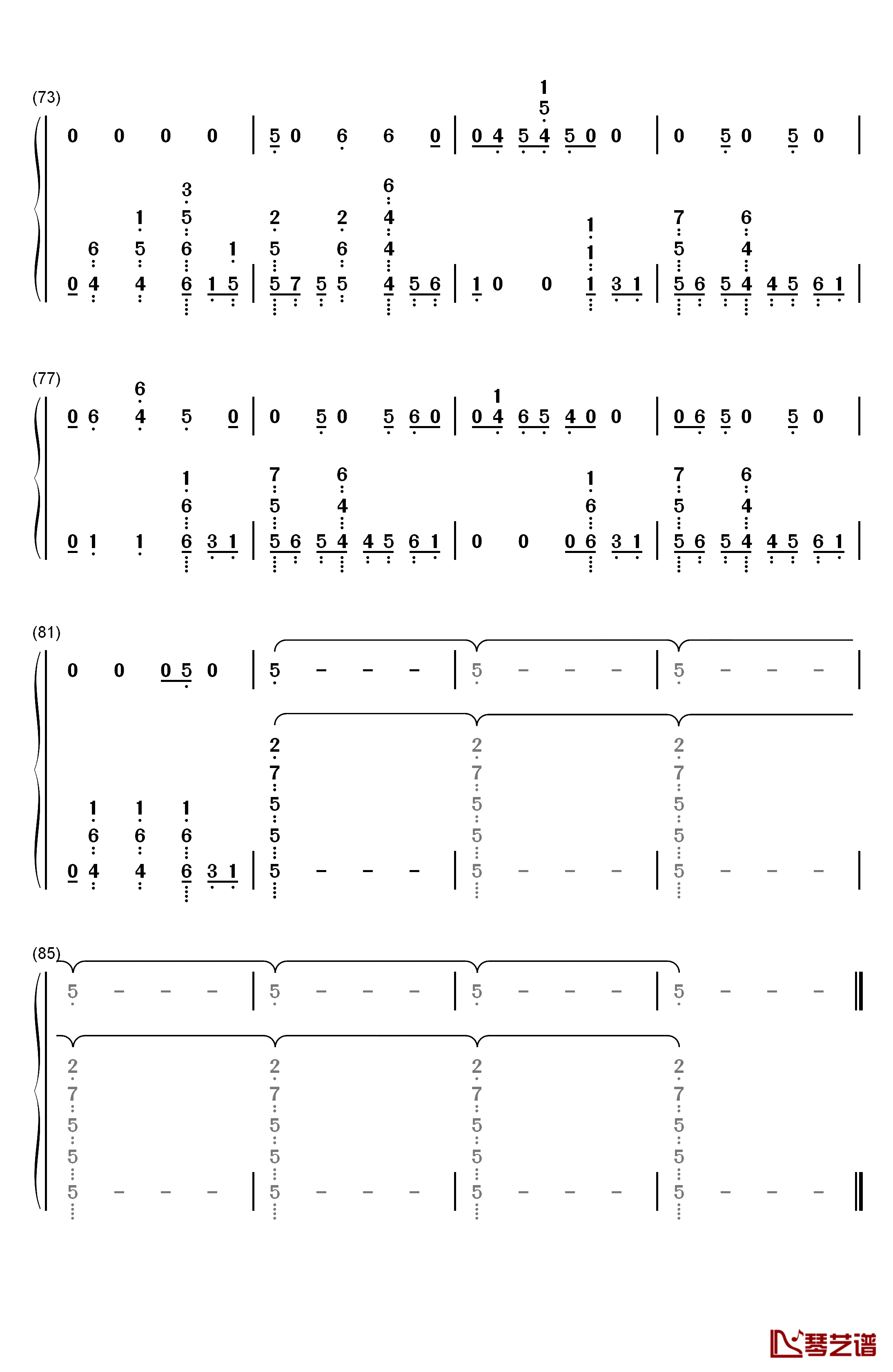 The Middle钢琴简谱-数字双手-Zedd Maren Morris Grey5