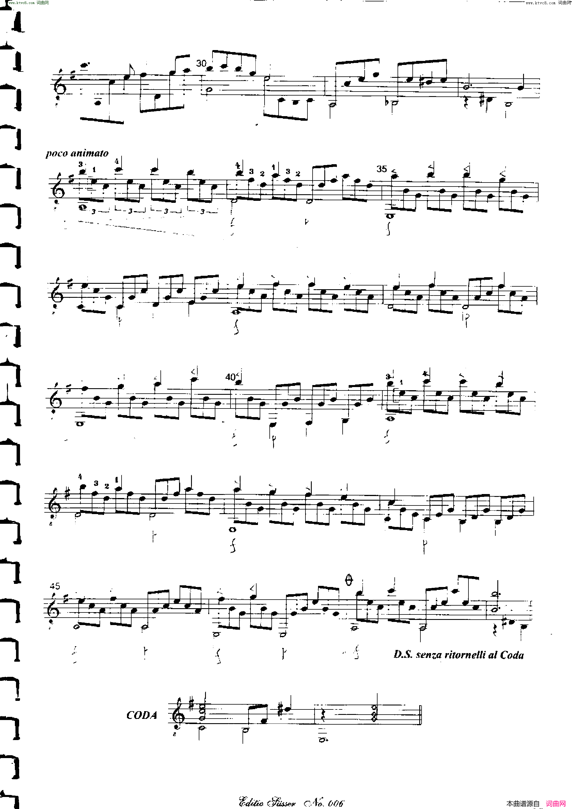 Classical guitar－Susser Ctibor_No 6, Fantazie ze sveta mineralu简谱1