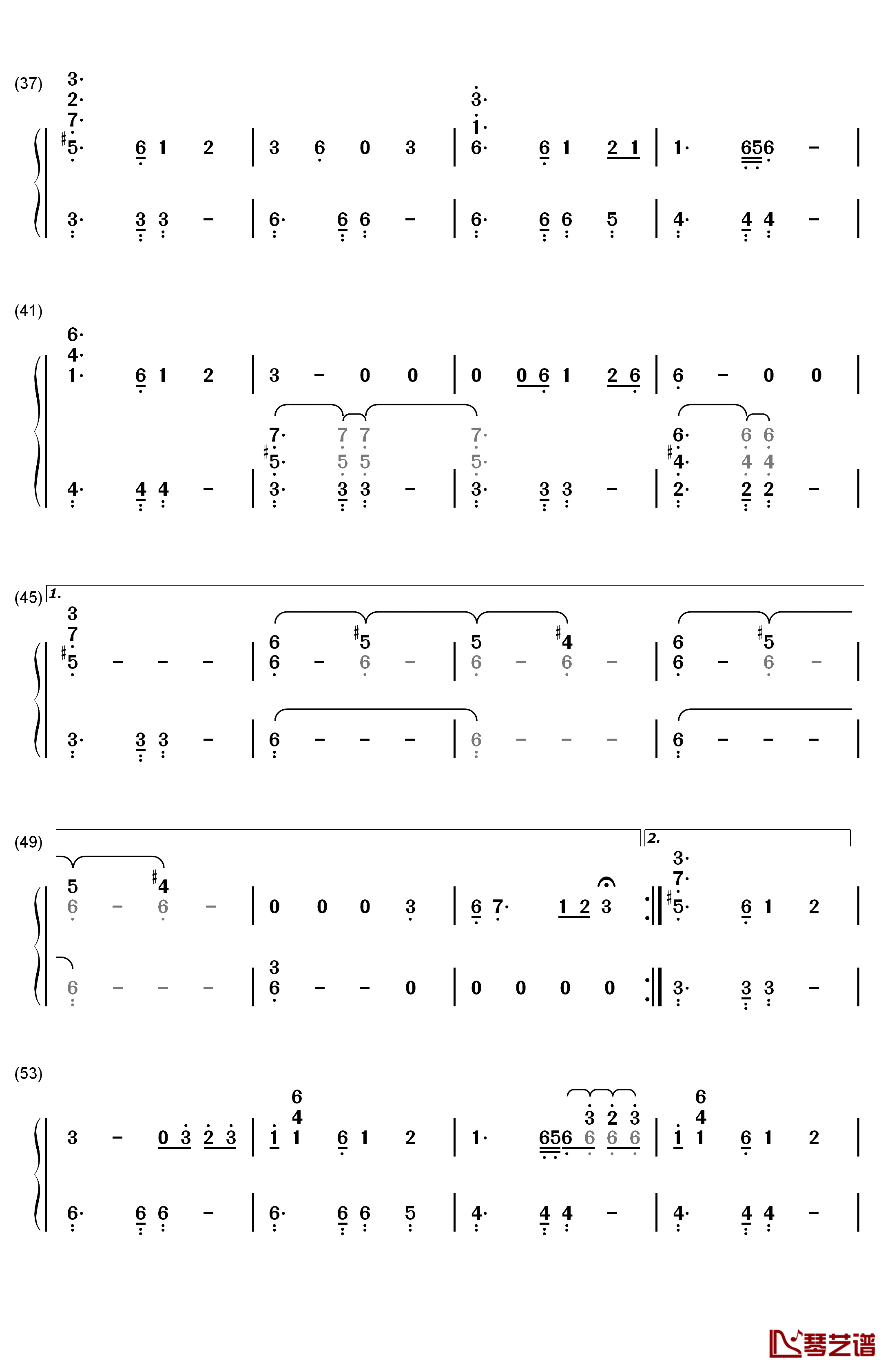 24钢琴简谱-数字双手-Lana Del Rey3