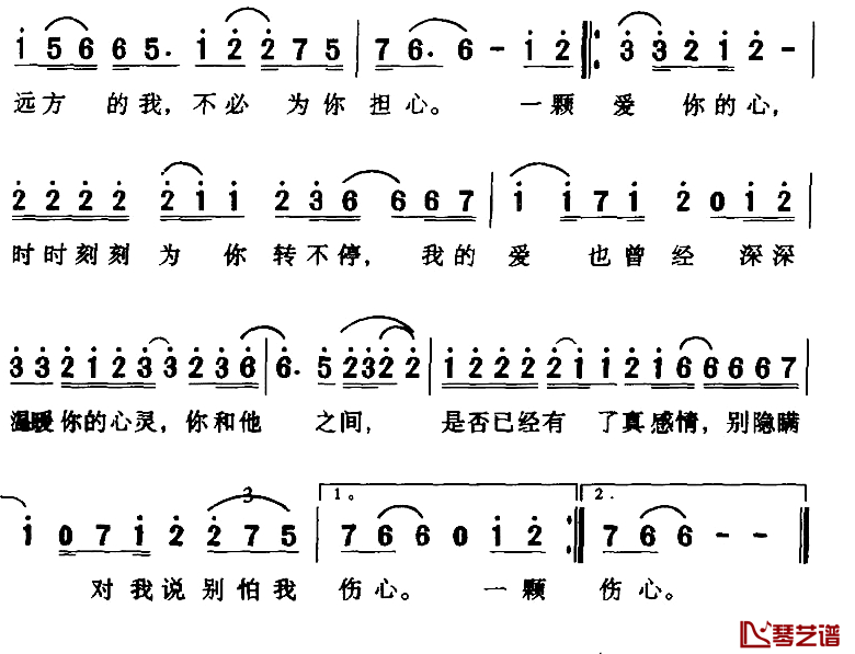 别怕我伤心简谱 李宗盛演唱2