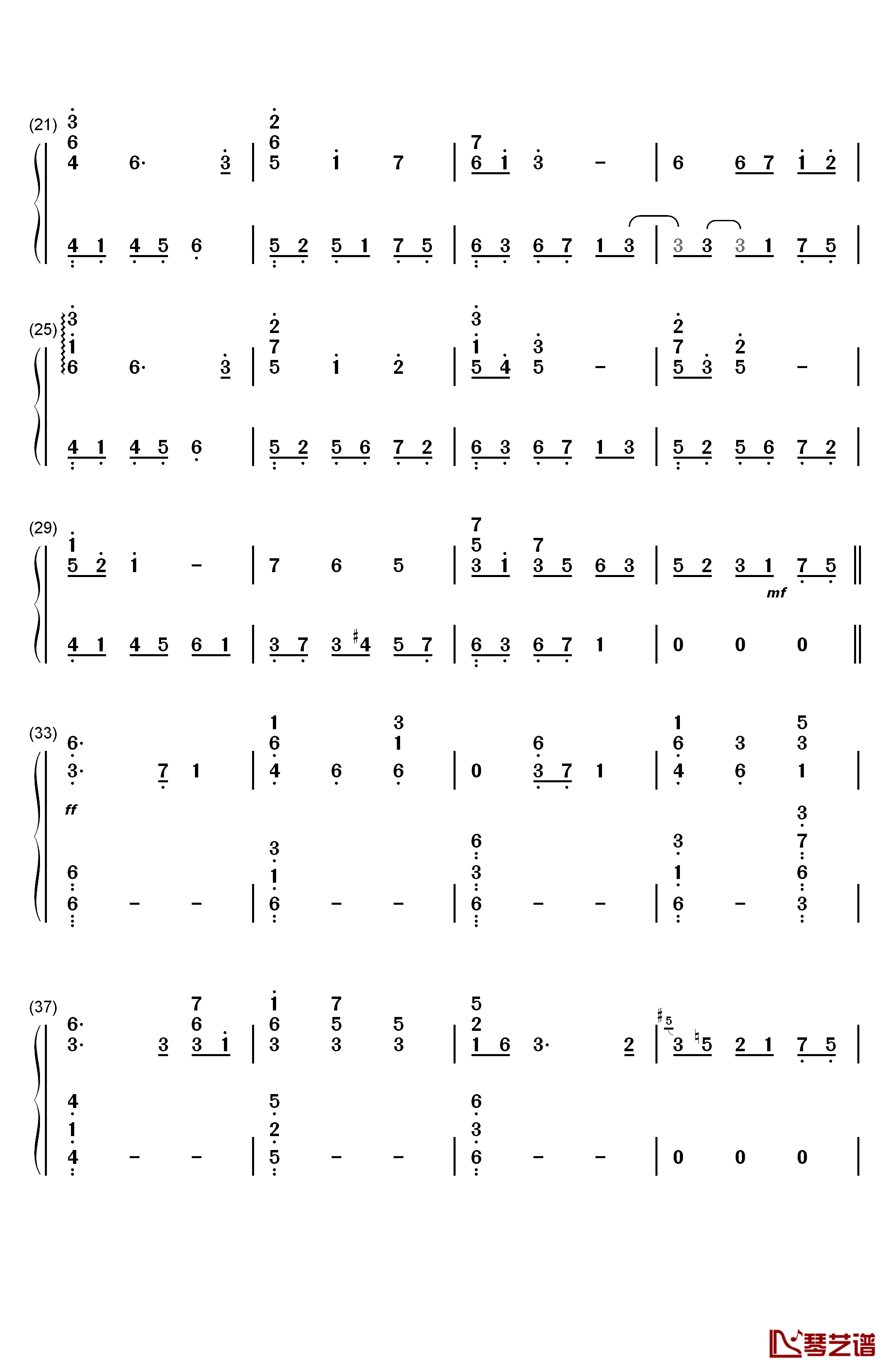 营业的主题（営業のテーマ）钢琴简谱-数字双手-未知2