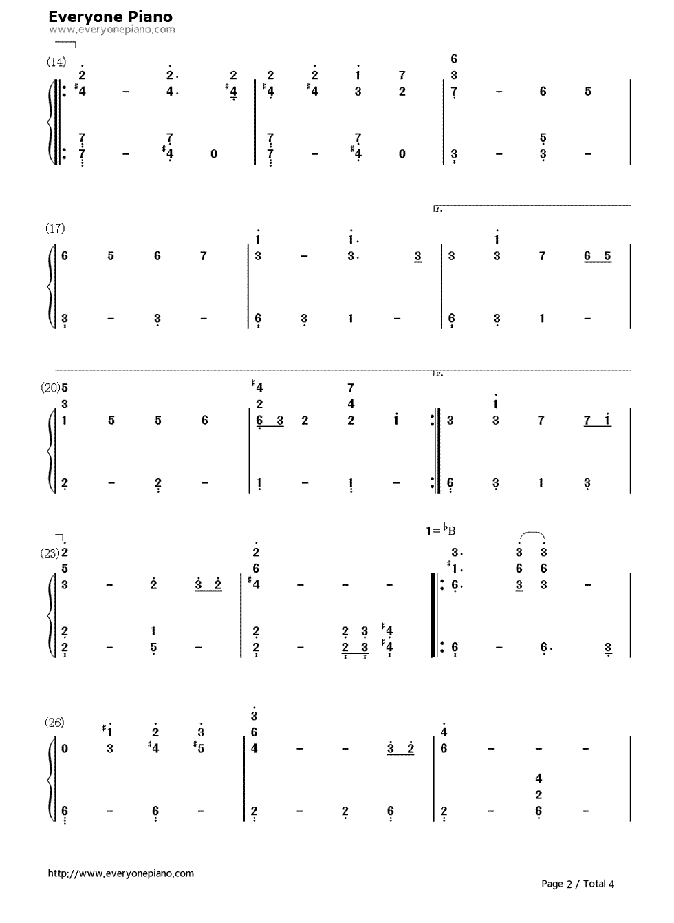 黑色幽默钢琴简谱-数字双手-周杰伦2