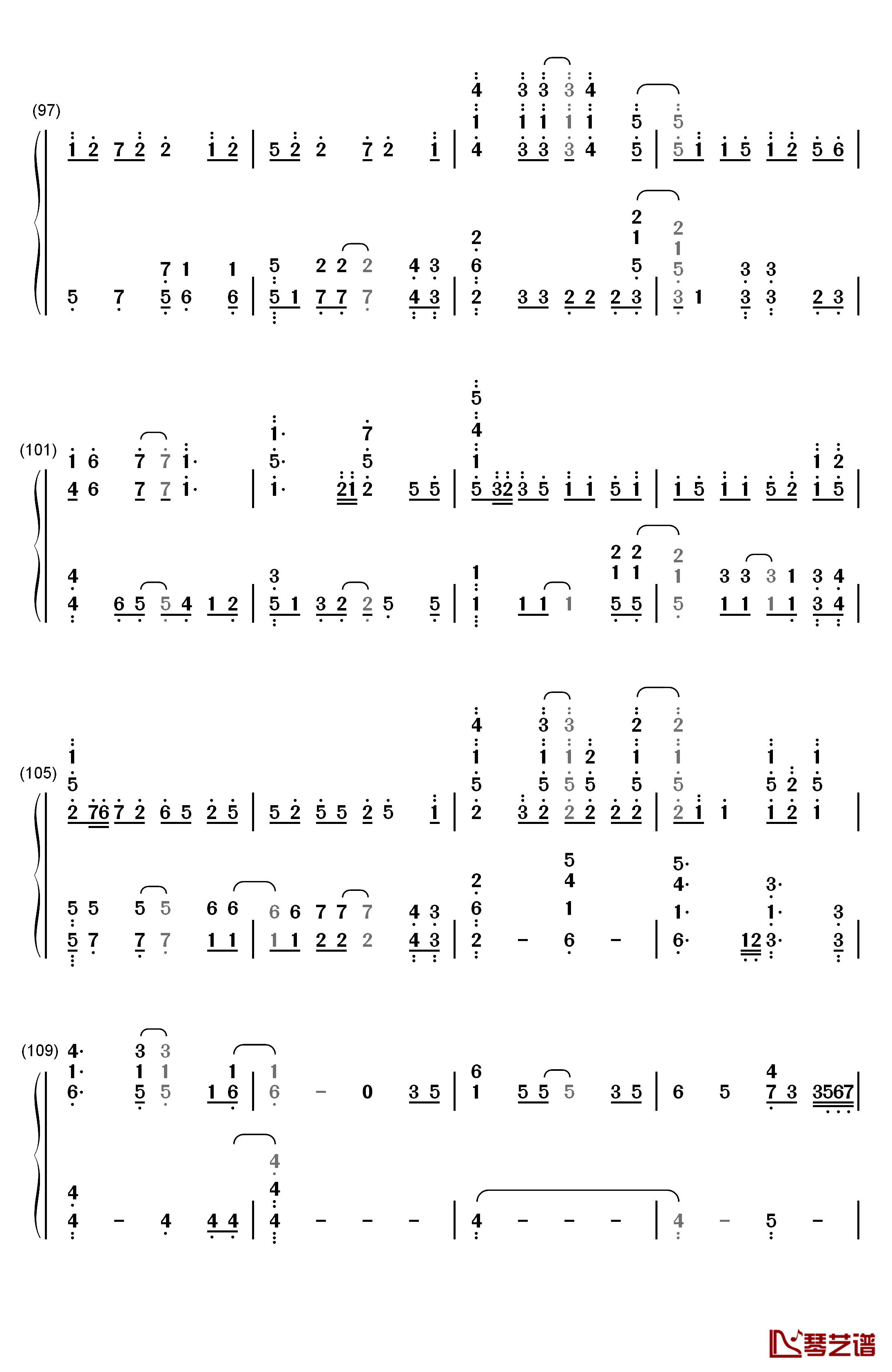 A Million Dreams钢琴简谱-数字双手-Pasek and Paul6