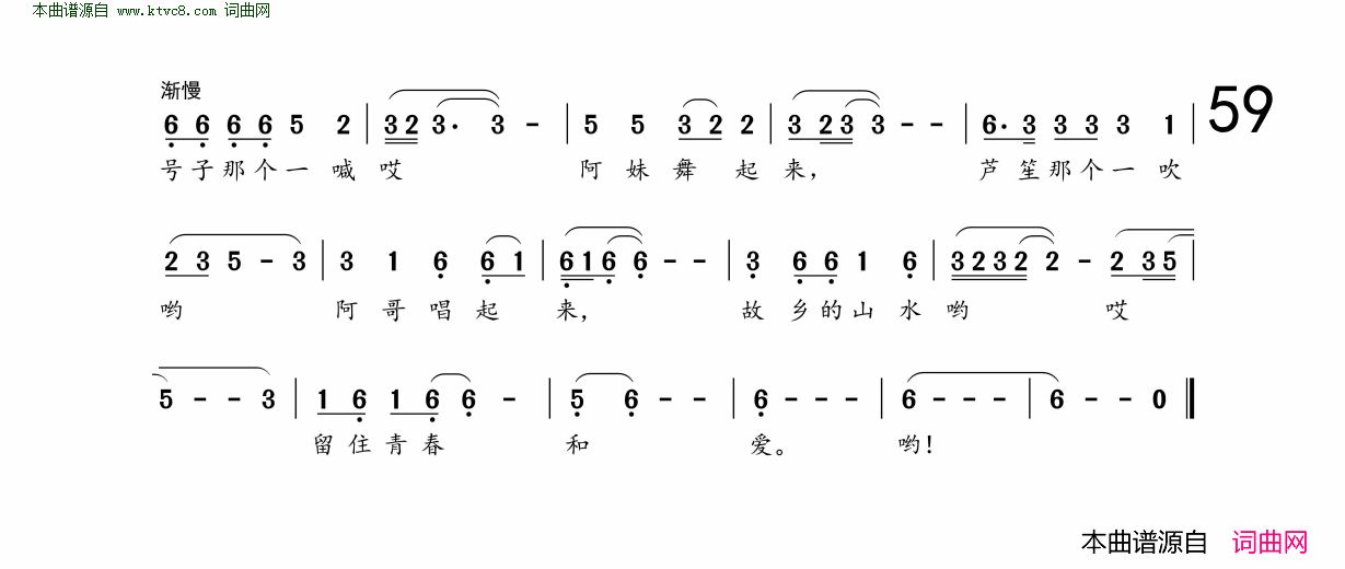 故乡就是我的爱简谱1