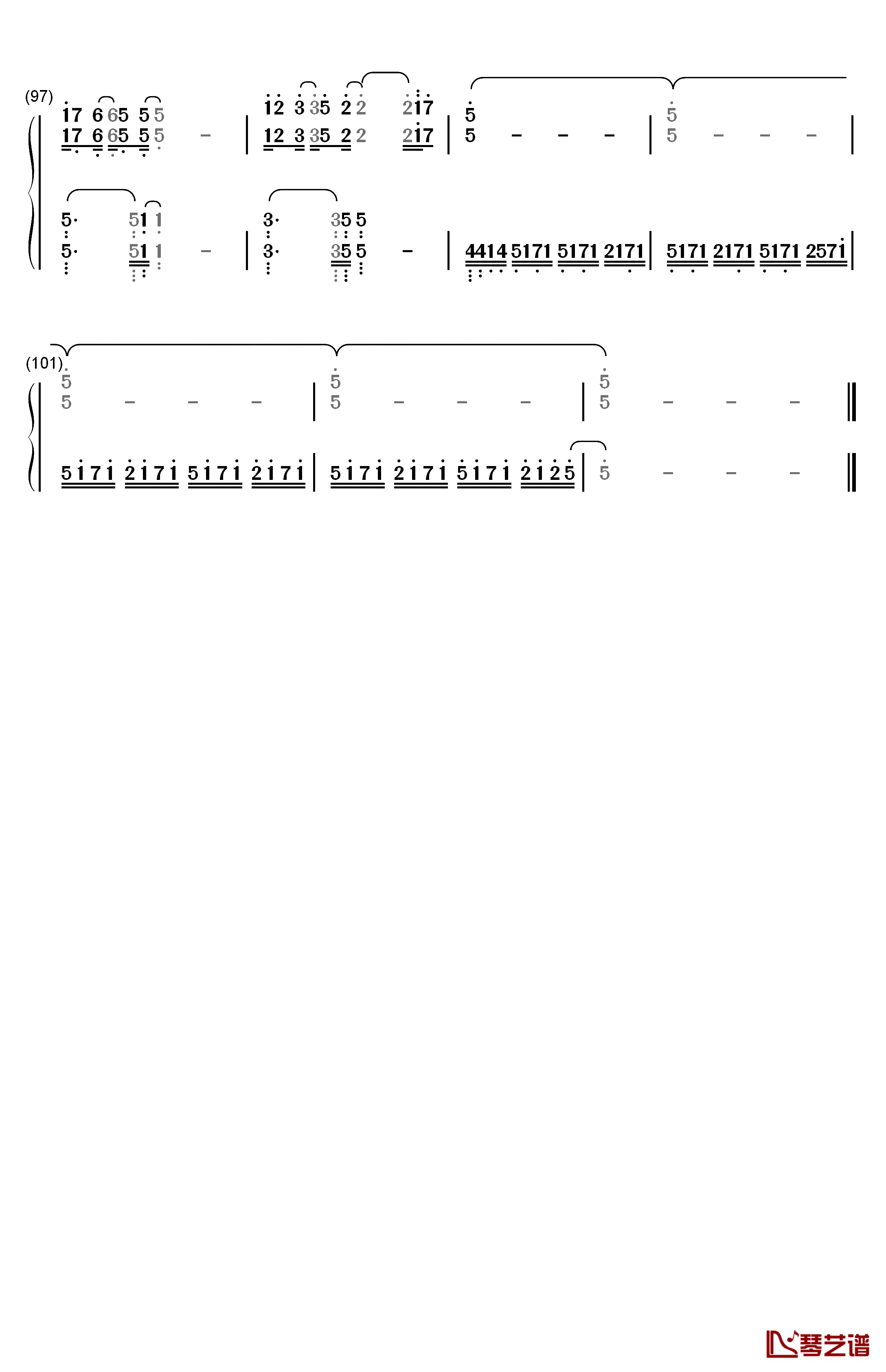 Invisible Date钢琴简谱-数字双手-sweet ARMS6