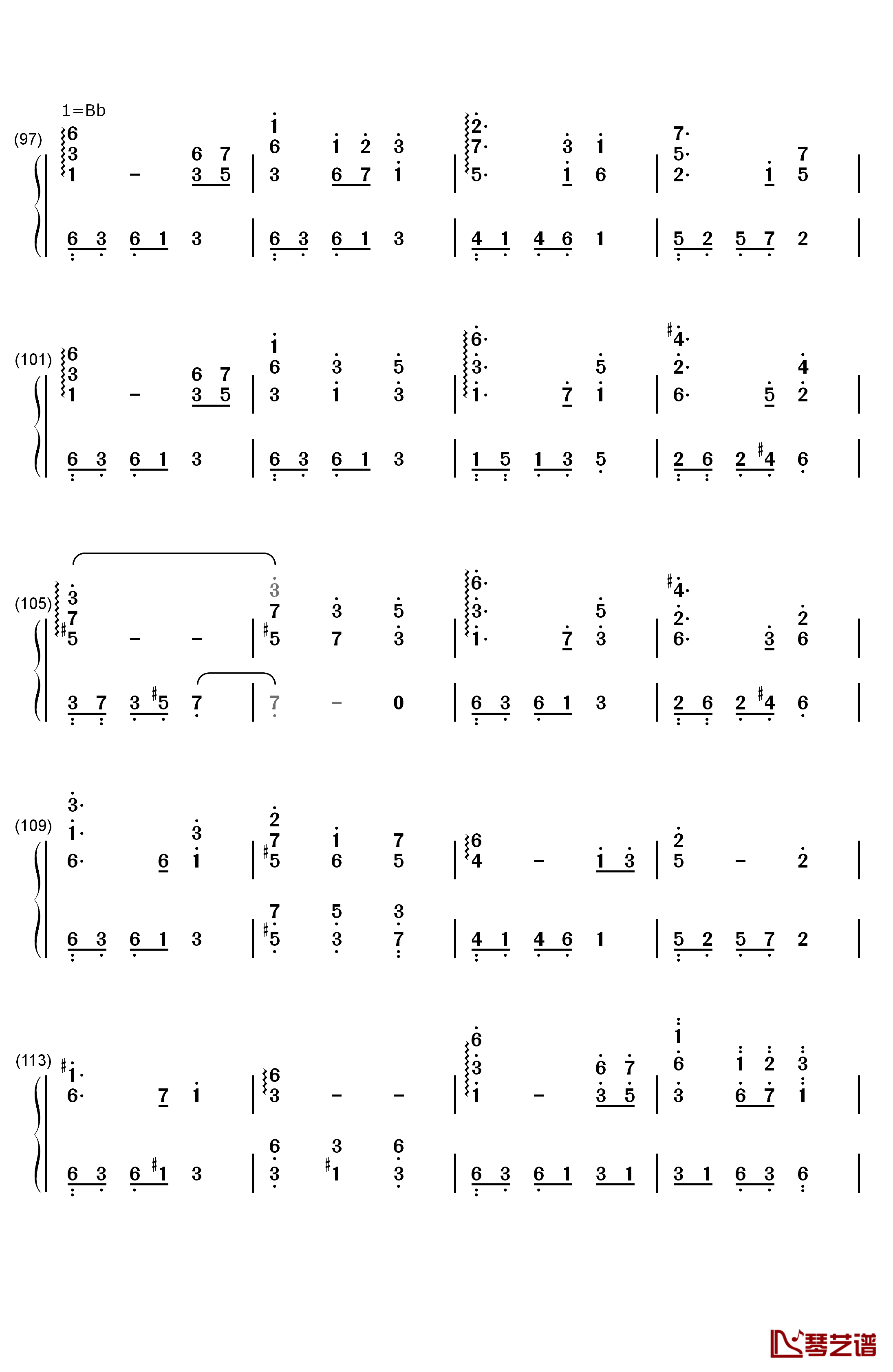 廃狱ララバイ钢琴简谱-数字双手-东方Project6