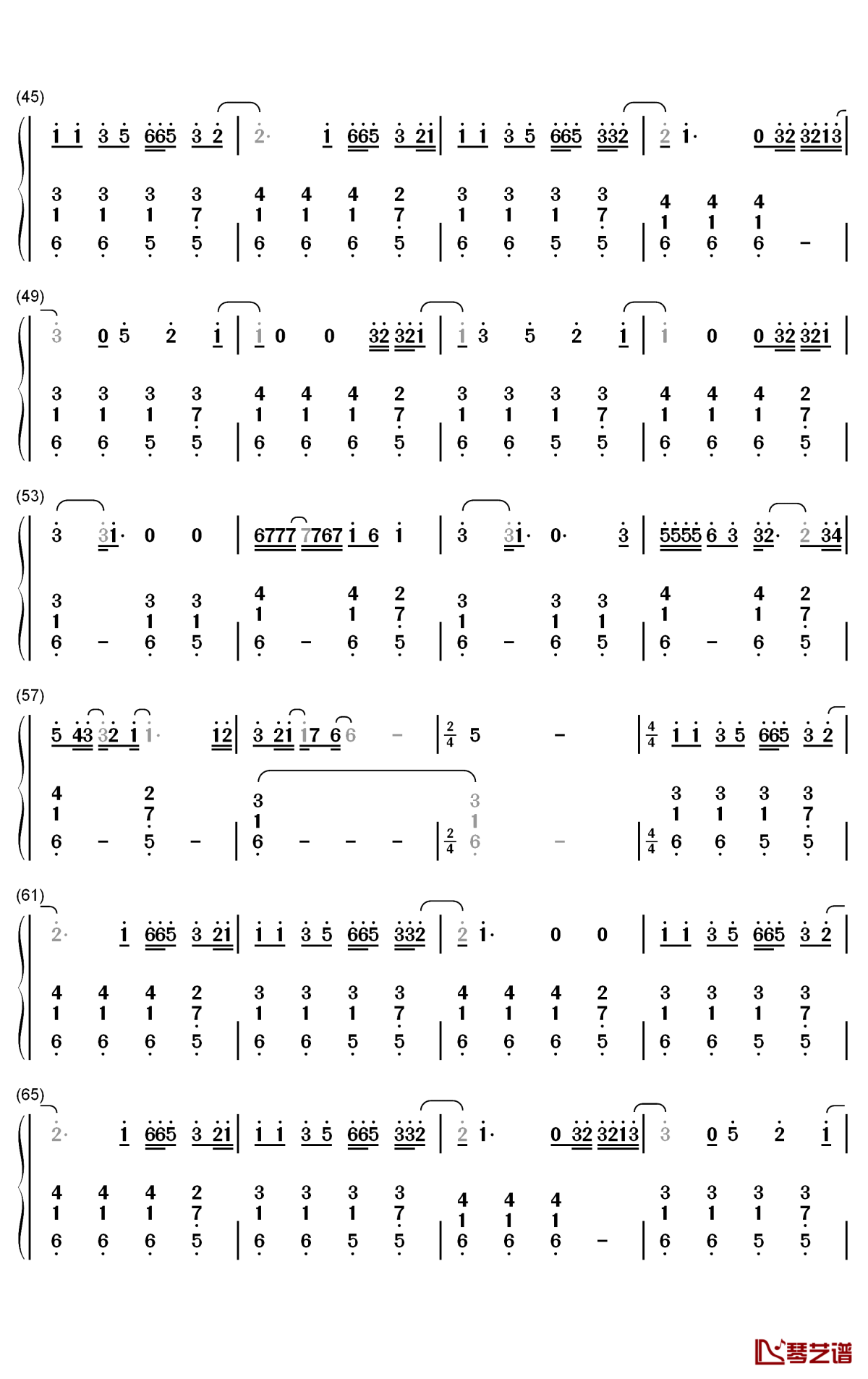 Be Happy钢琴简谱-数字双手-Dixie D'Amelio3