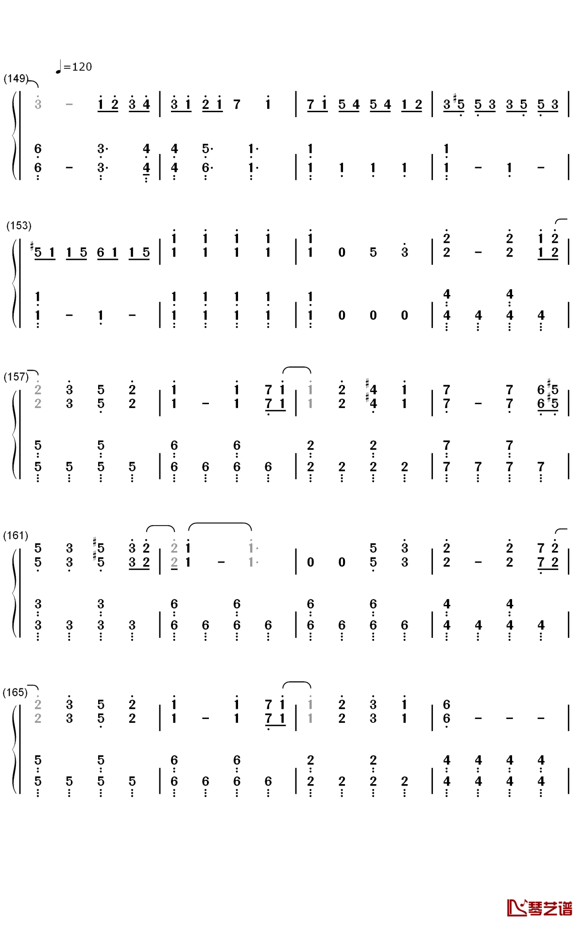 馬と鹿钢琴简谱-数字双手-米津玄师8