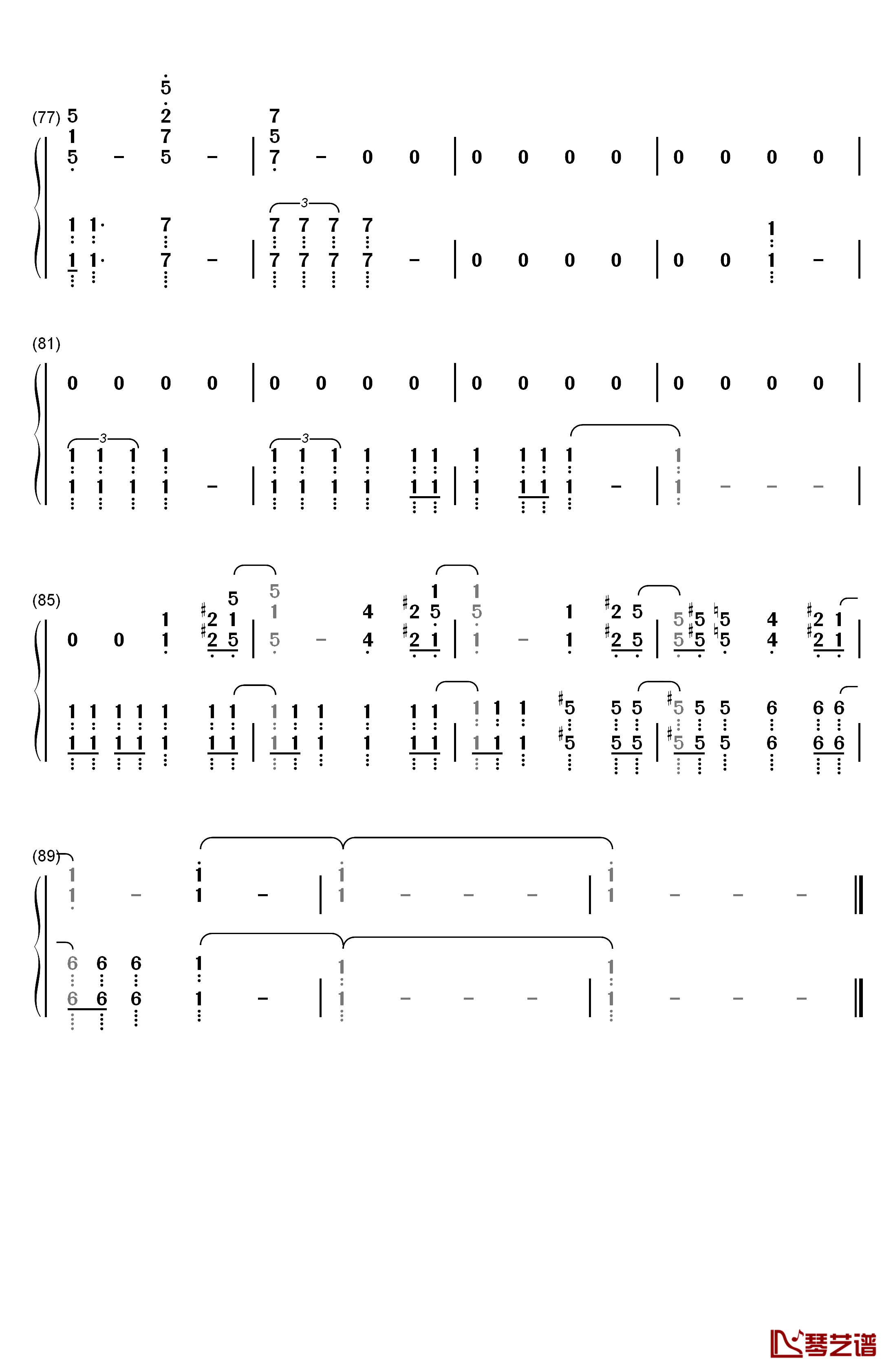 蜘蛛侠英雄远征官方预告片音乐钢琴简谱-数字双手-Michael Giacchino5