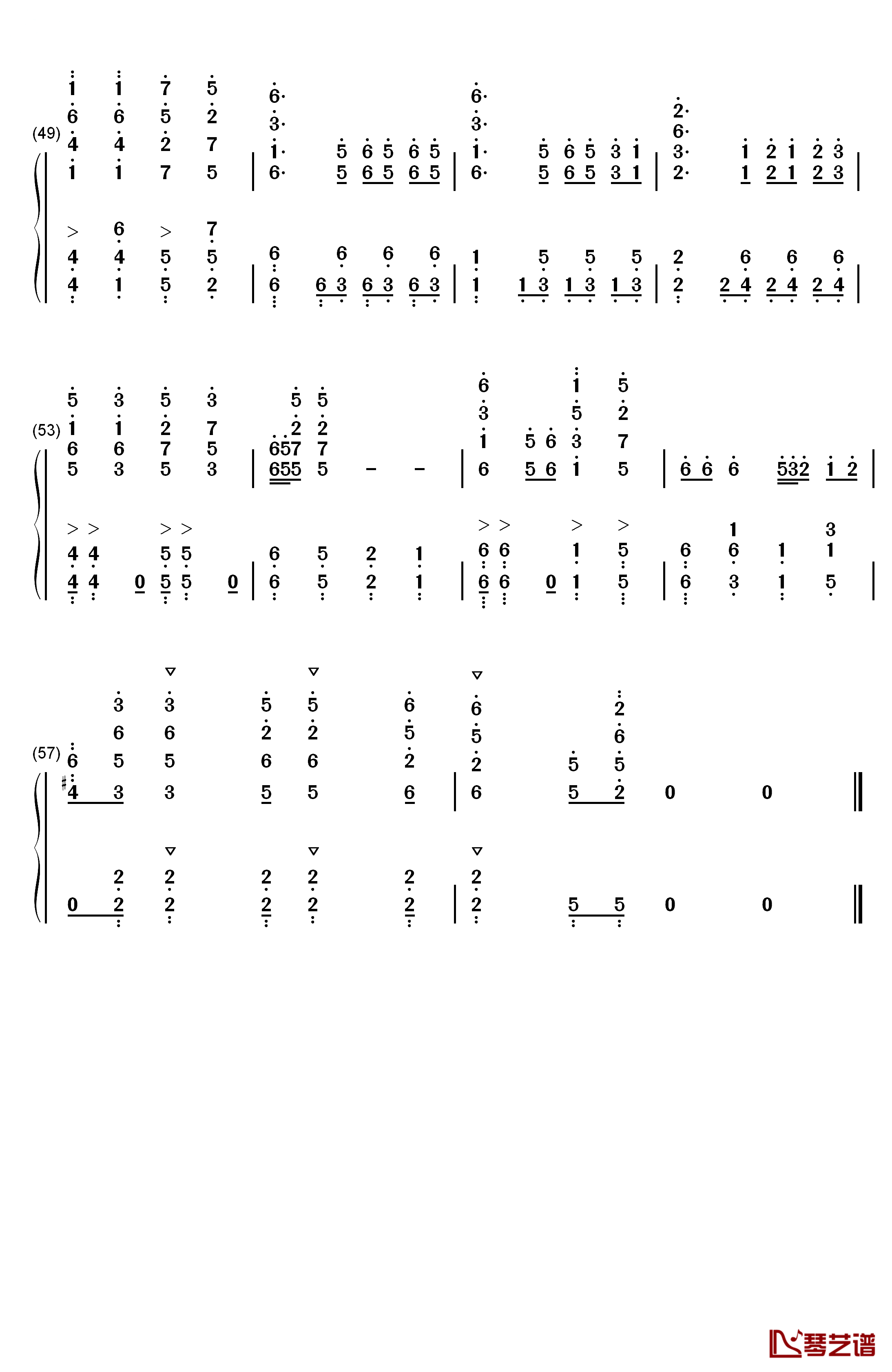 勝手にMY SOUL钢琴简谱-数字双手-DISH4