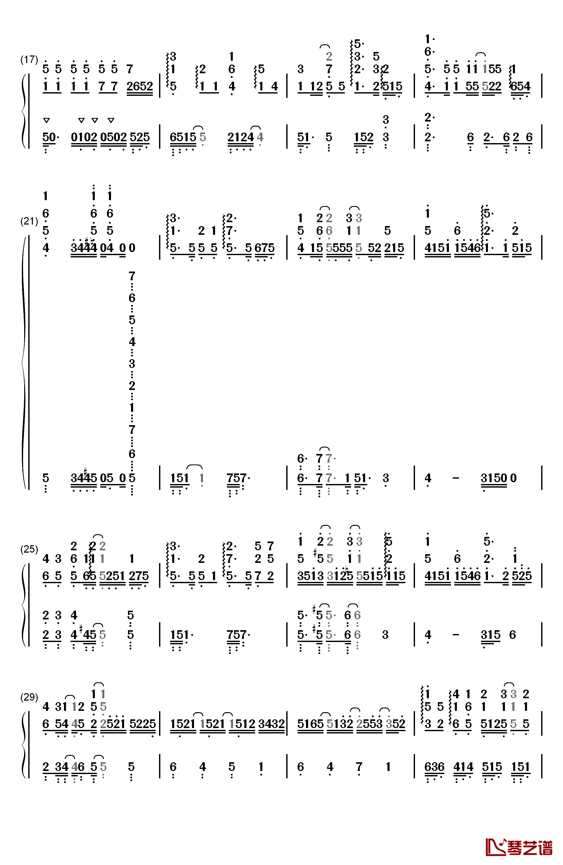 いつもどんなときも全員のために钢琴简谱-数字双手-藤泽庆昌2