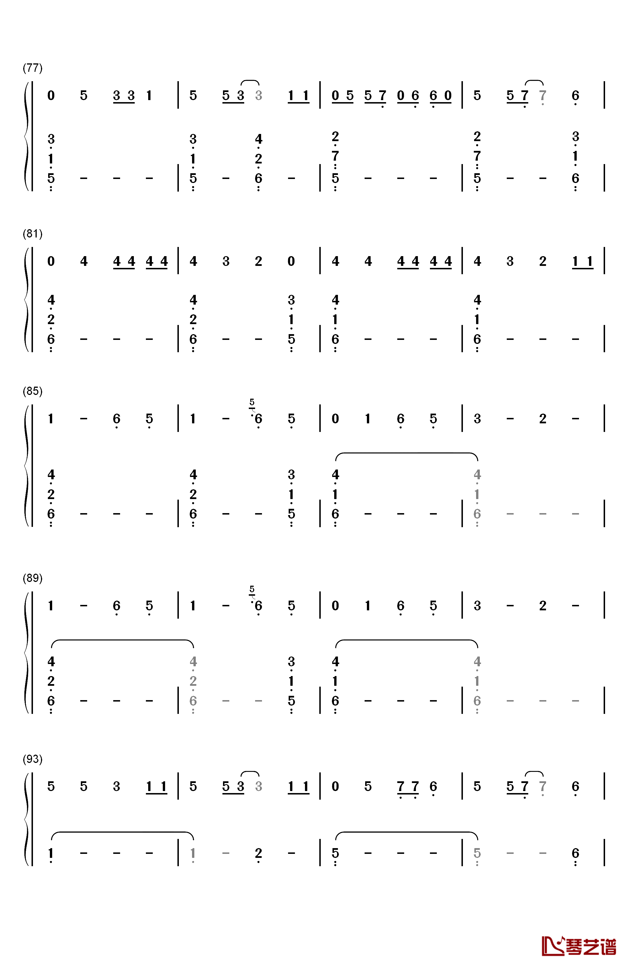 Masterpiece钢琴简谱-数字双手-Jessie J5