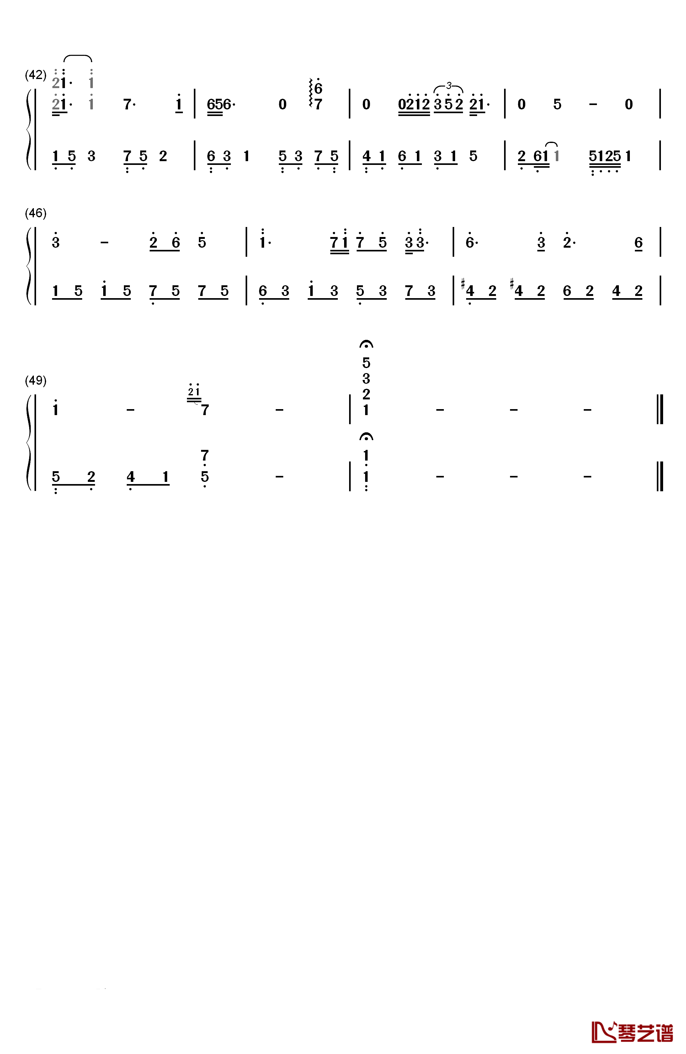 男人海洋钢琴简谱-数字双手-周传雄3