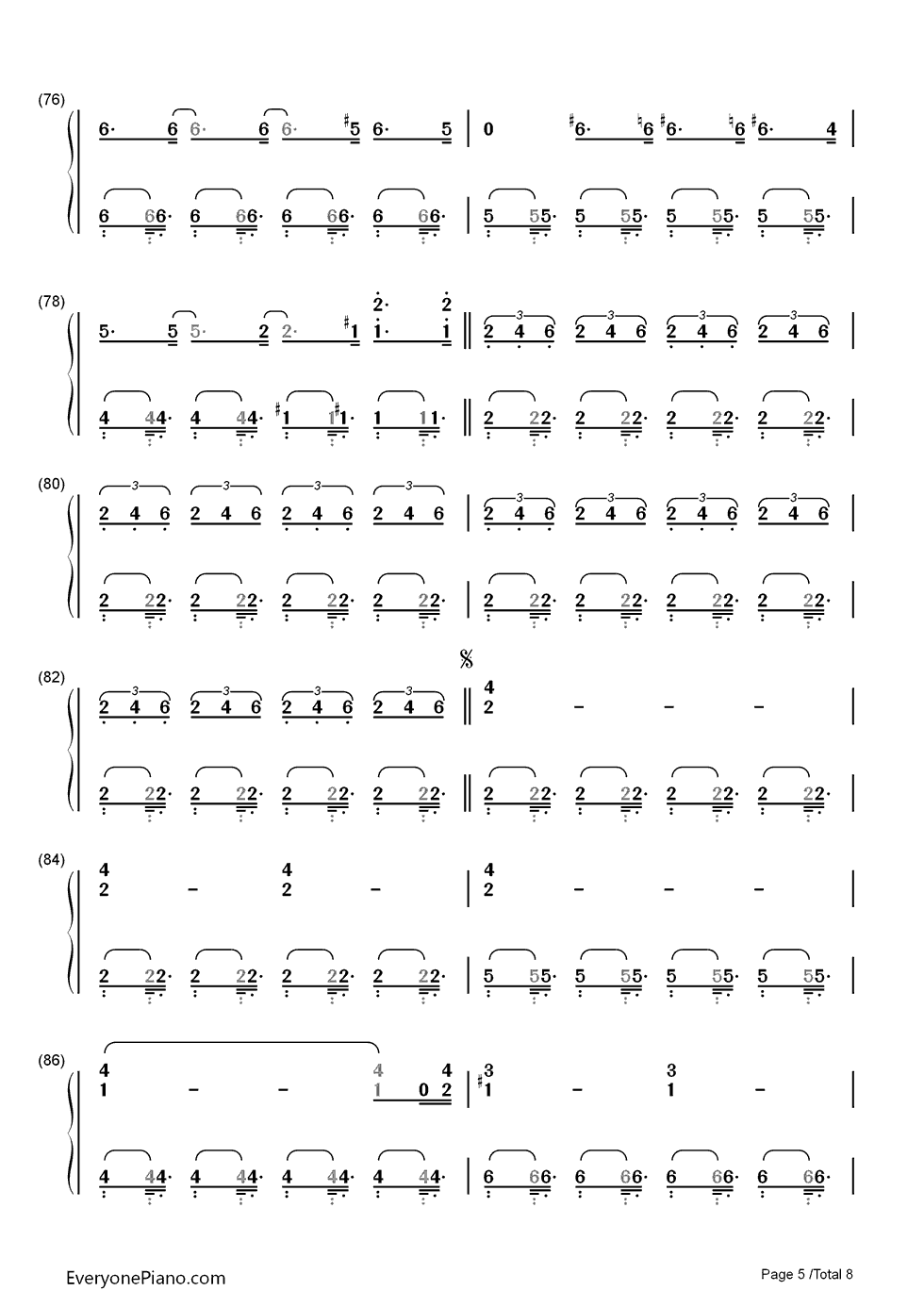 Uprising钢琴简谱-数字双手-Muse5