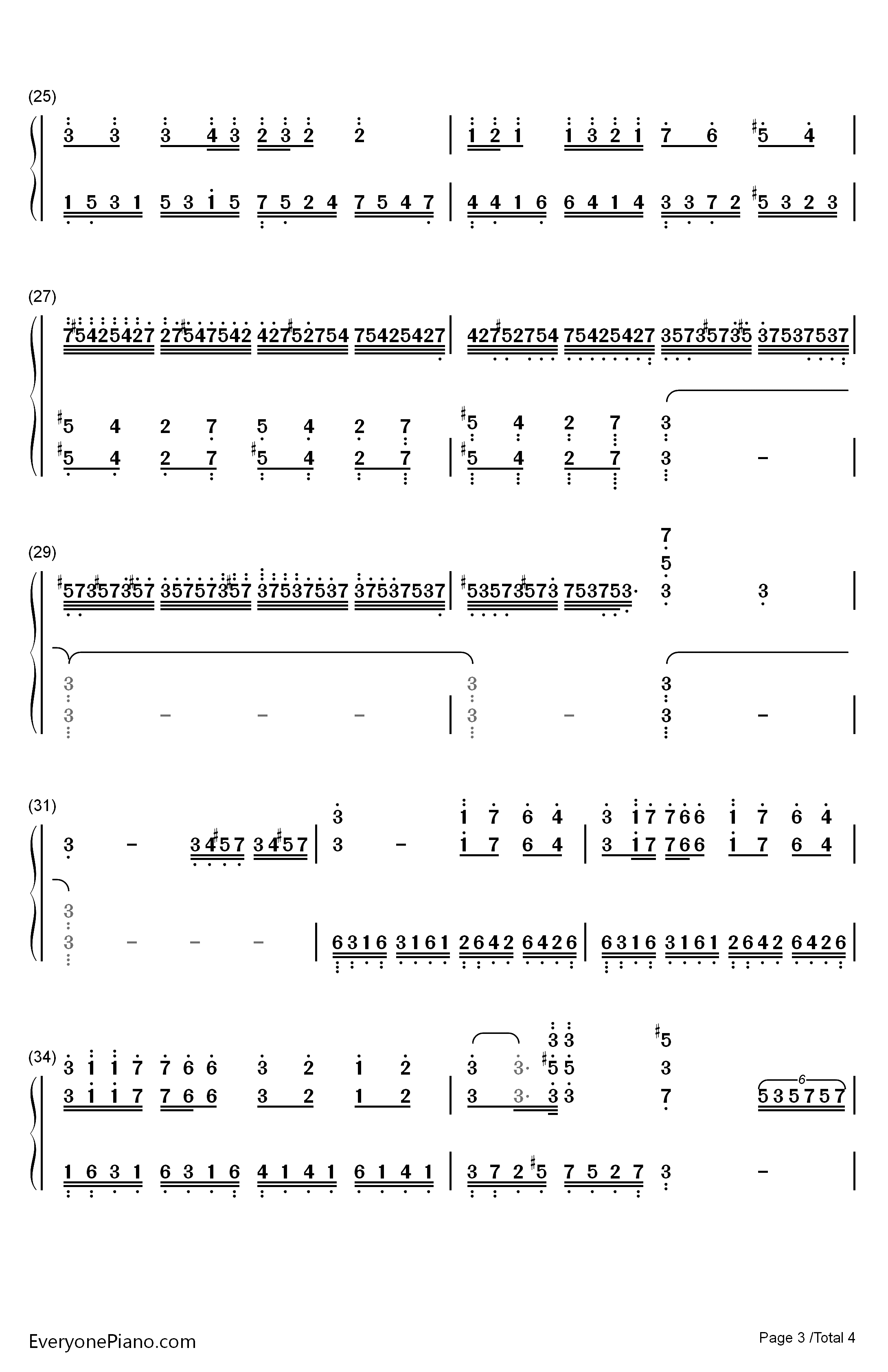 Otonal钢琴简谱-数字双手-Raul Di Blasio3