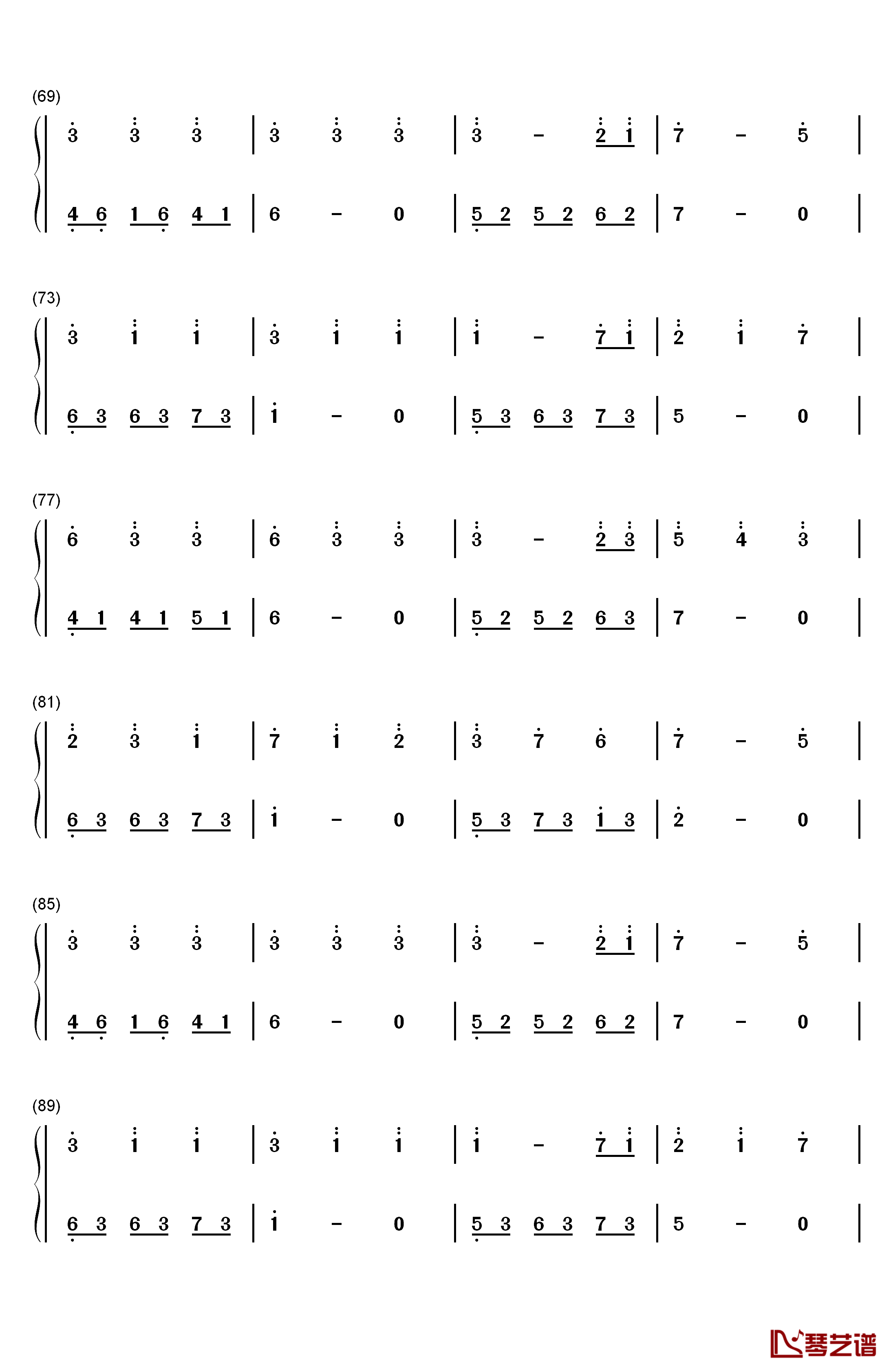 Raindrops钢琴简谱-数字双手-S.E.N.S4