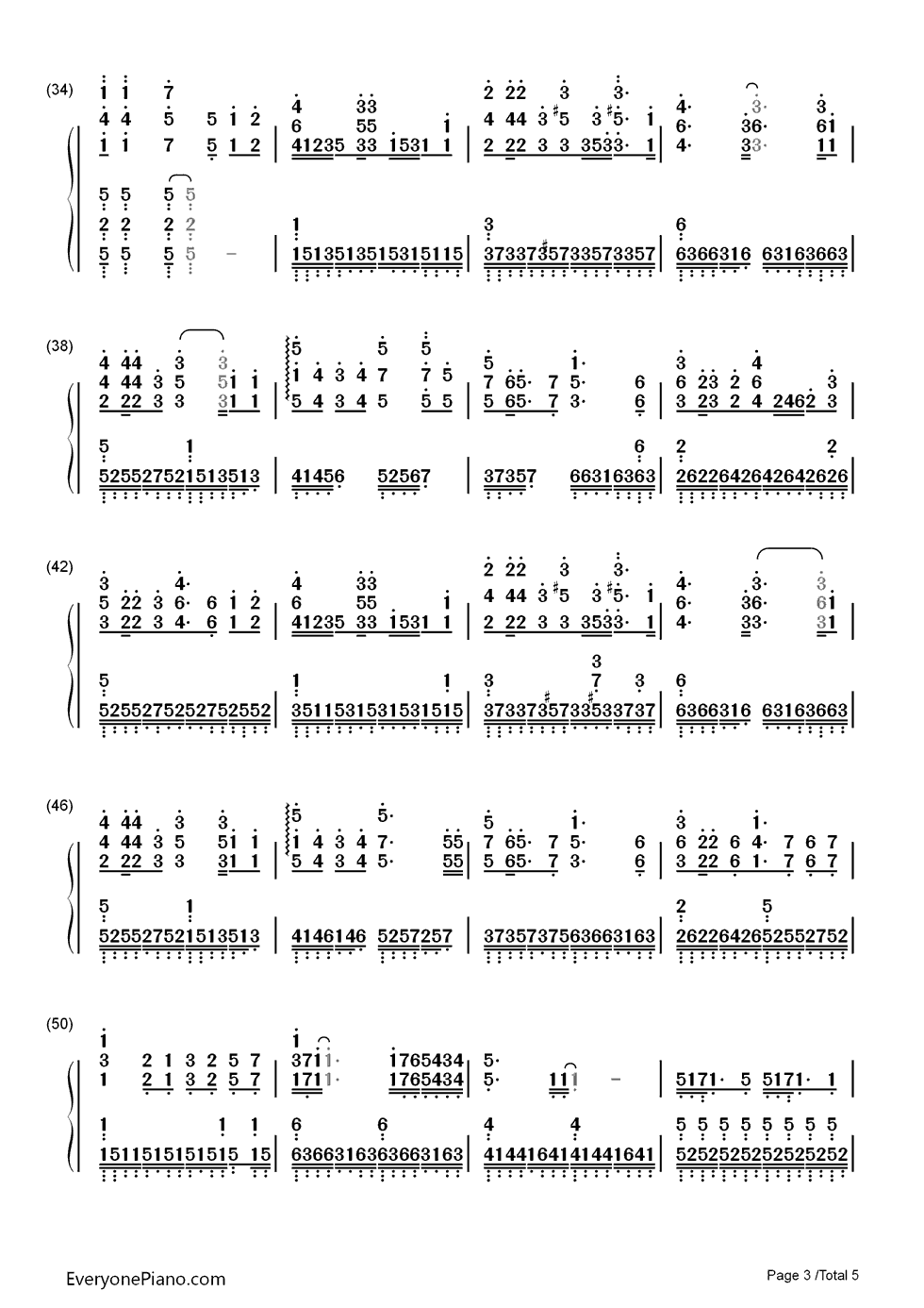 オレンジ钢琴简谱-数字双手-7!!3