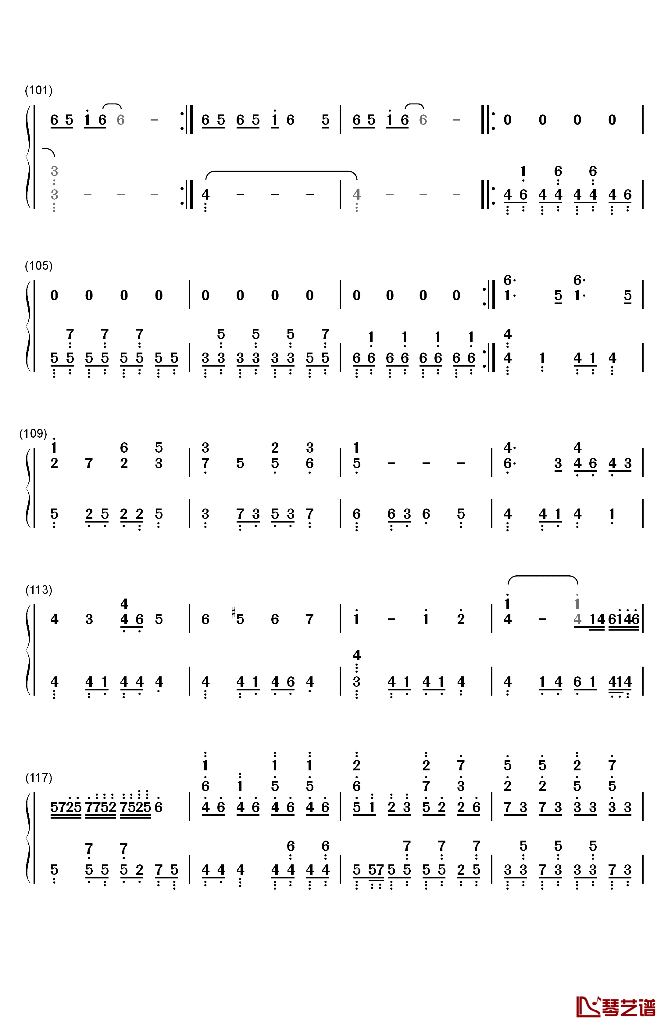 すーぱーぬこわーるど钢琴简谱-数字双手-IA6