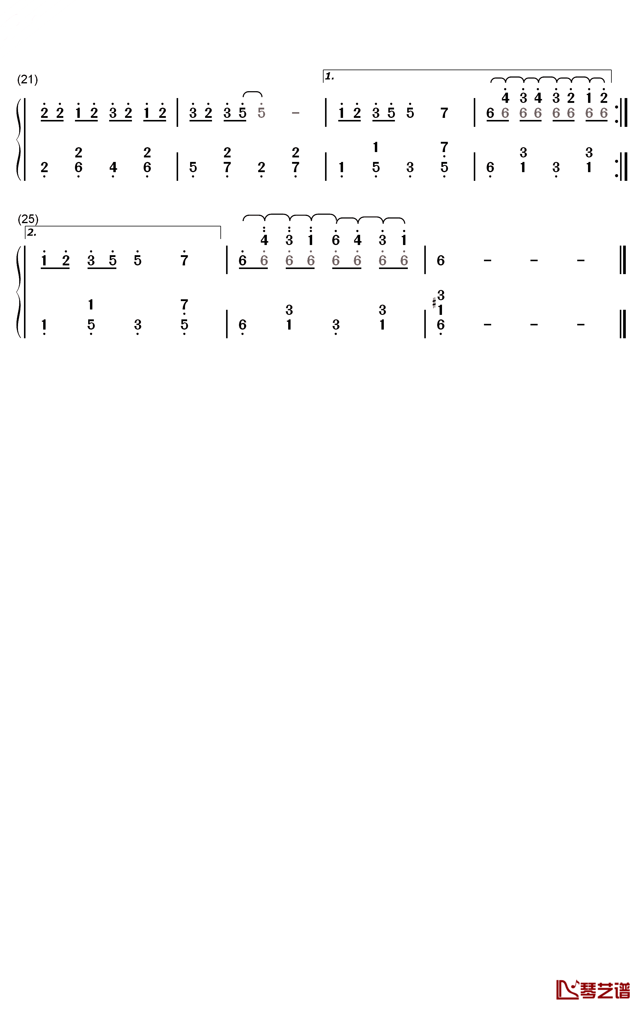 一个师傅仨徒弟钢琴简谱-数字双手-肖白2