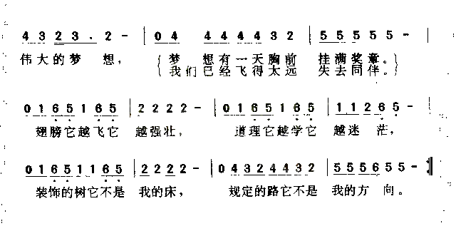笼外的鸟简谱-贾南演唱1