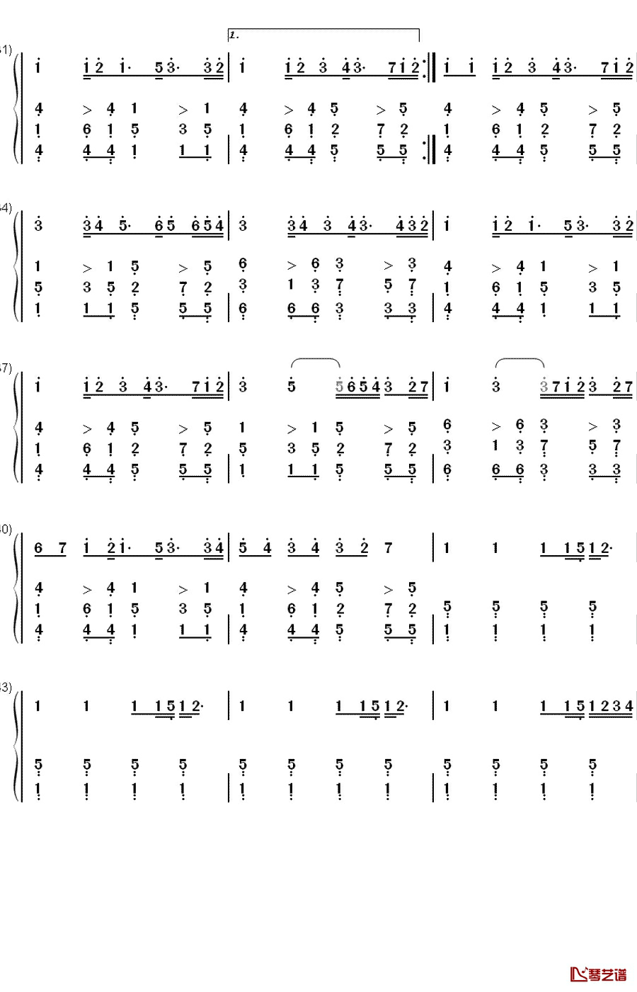 さらば、思い出の場所（别了充满回忆的地方）钢琴简谱-数字双手-初音未来3