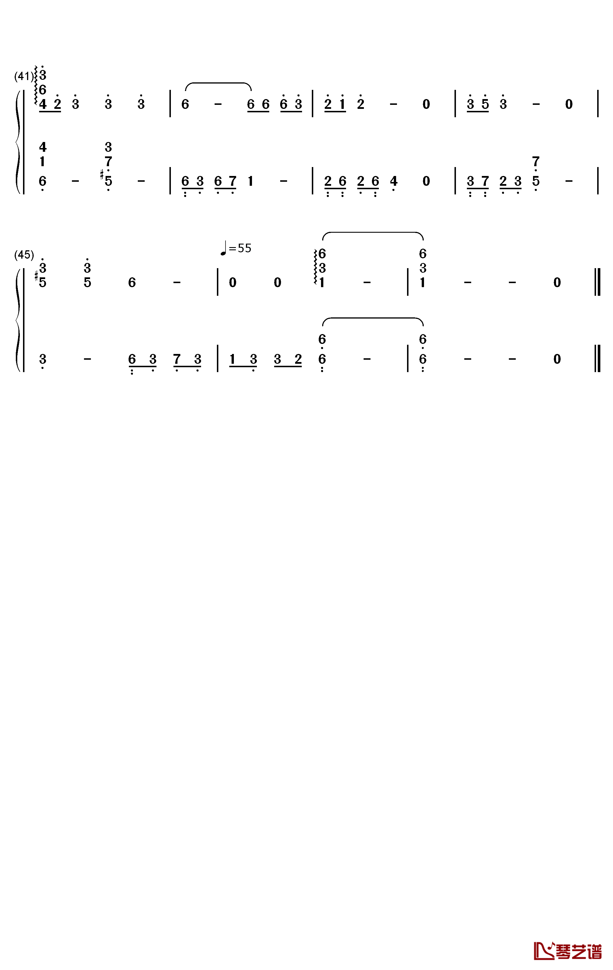 莫望钢琴简谱-数字双手-刘美麟3