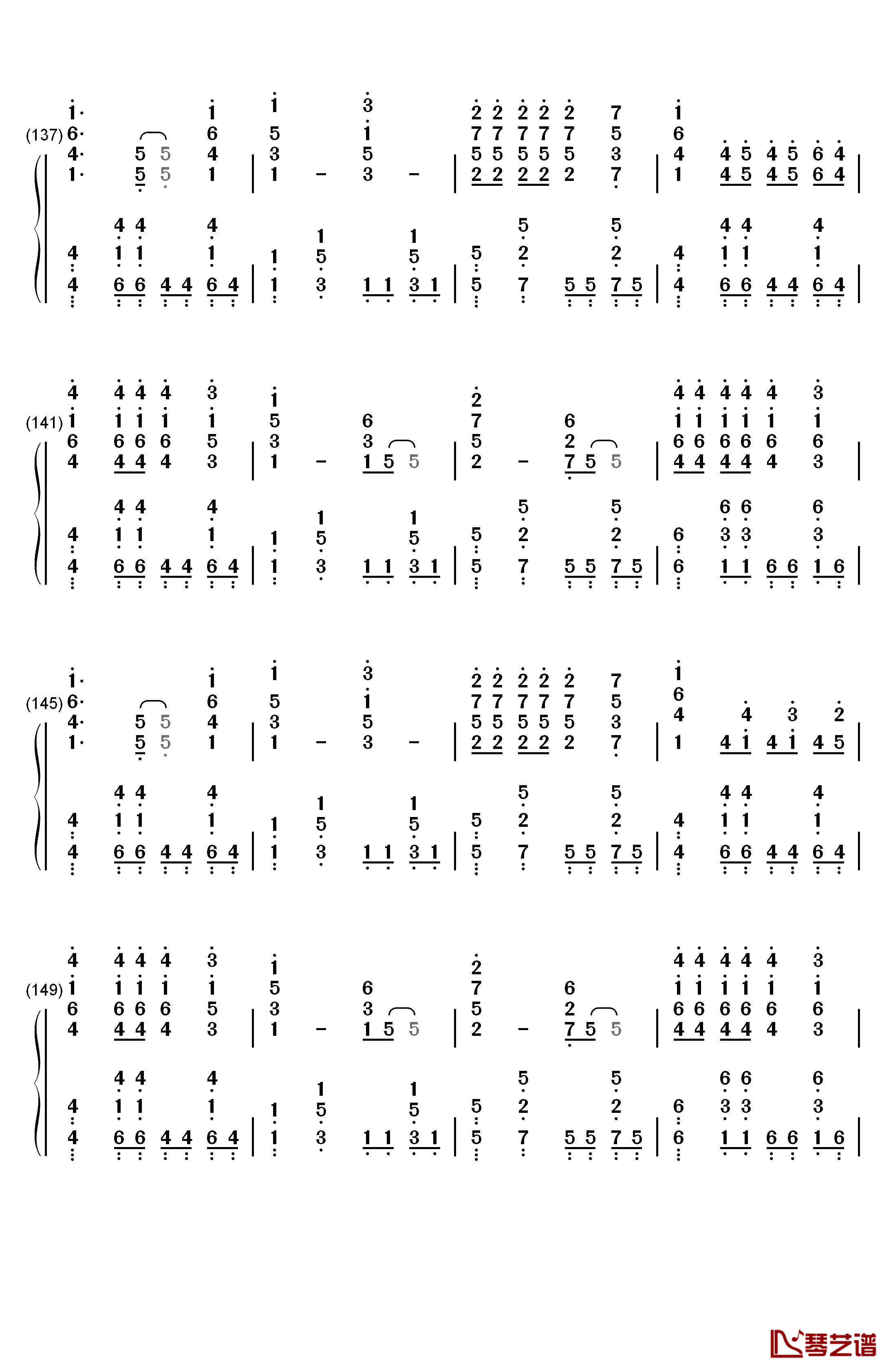 Mean钢琴简谱-数字双手-Taylor Swift7