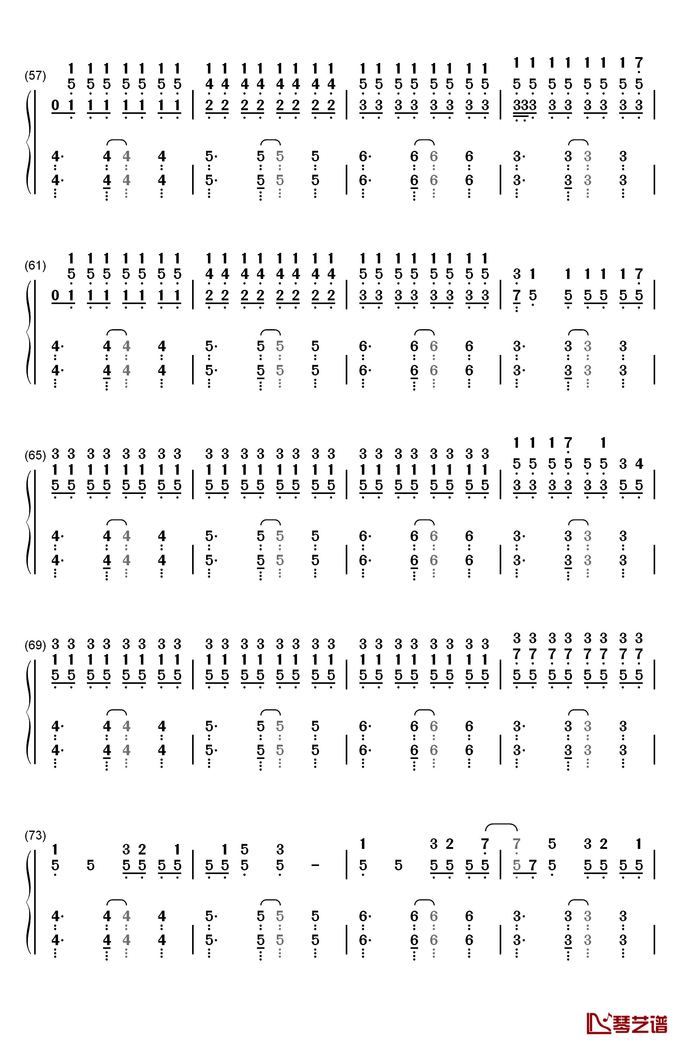 溯 Reverse钢琴简谱-数字双手-马吟吟4