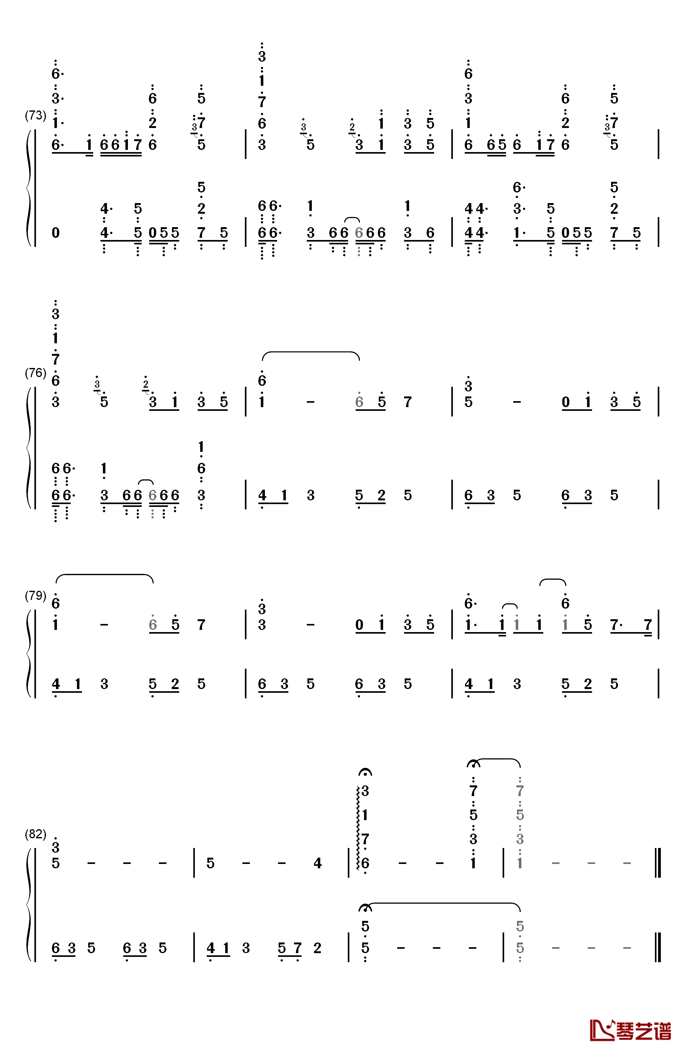 病名为爱钢琴简谱-数字双手-镜音双子7