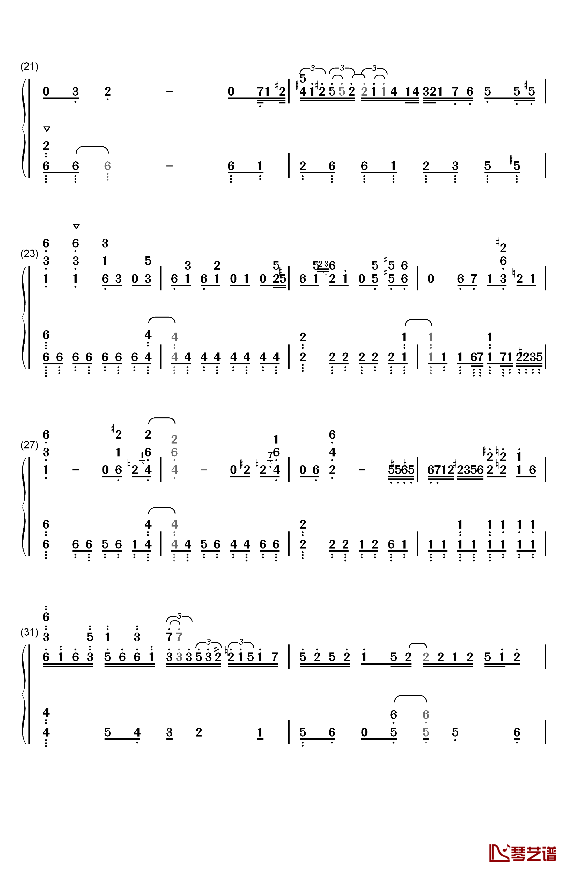 The Other Side Of The Wall钢琴简谱-数字双手-Void_Chords  MARU3