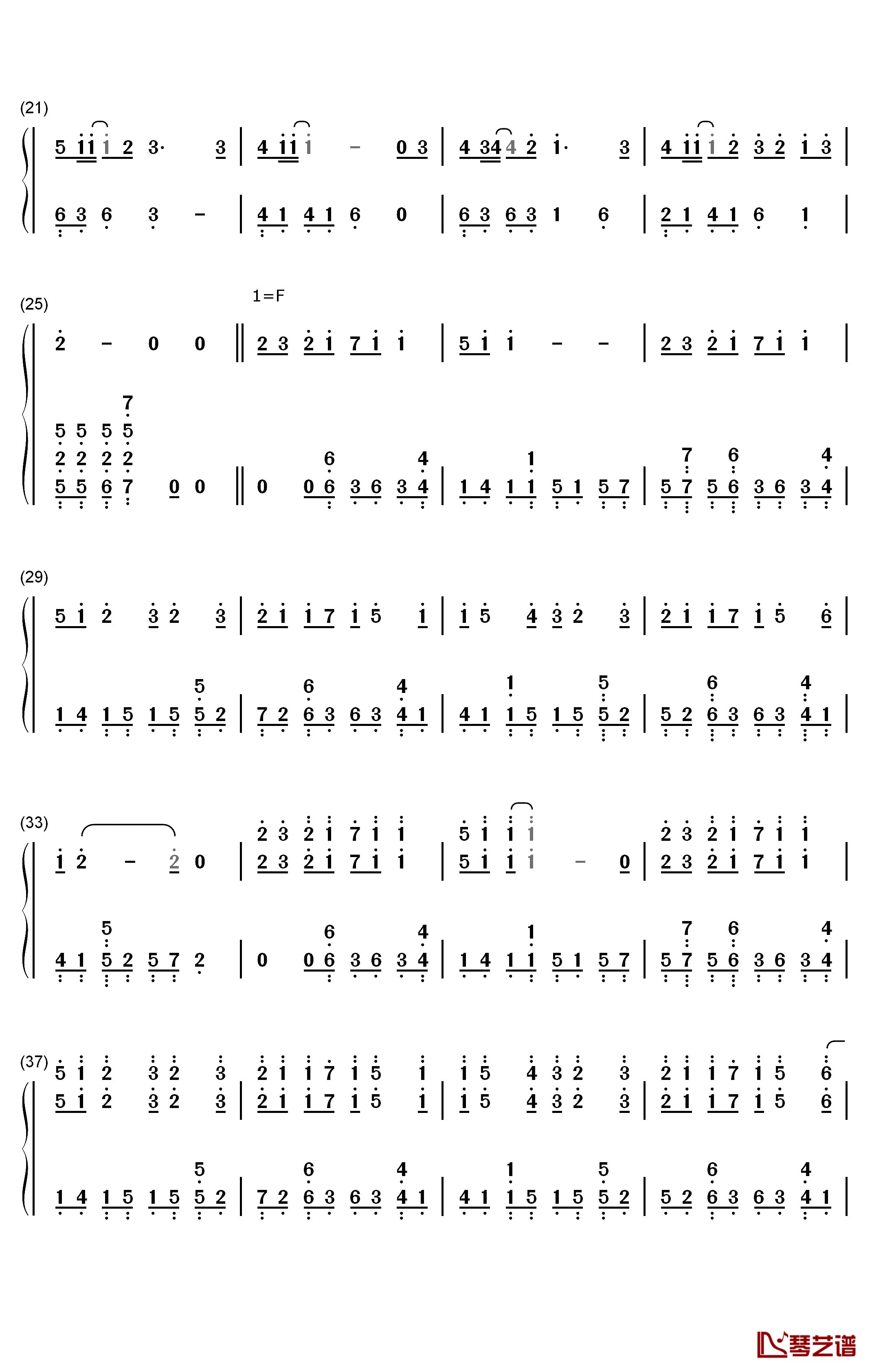 荣耀的战场钢琴简谱-数字双手-R1SE2