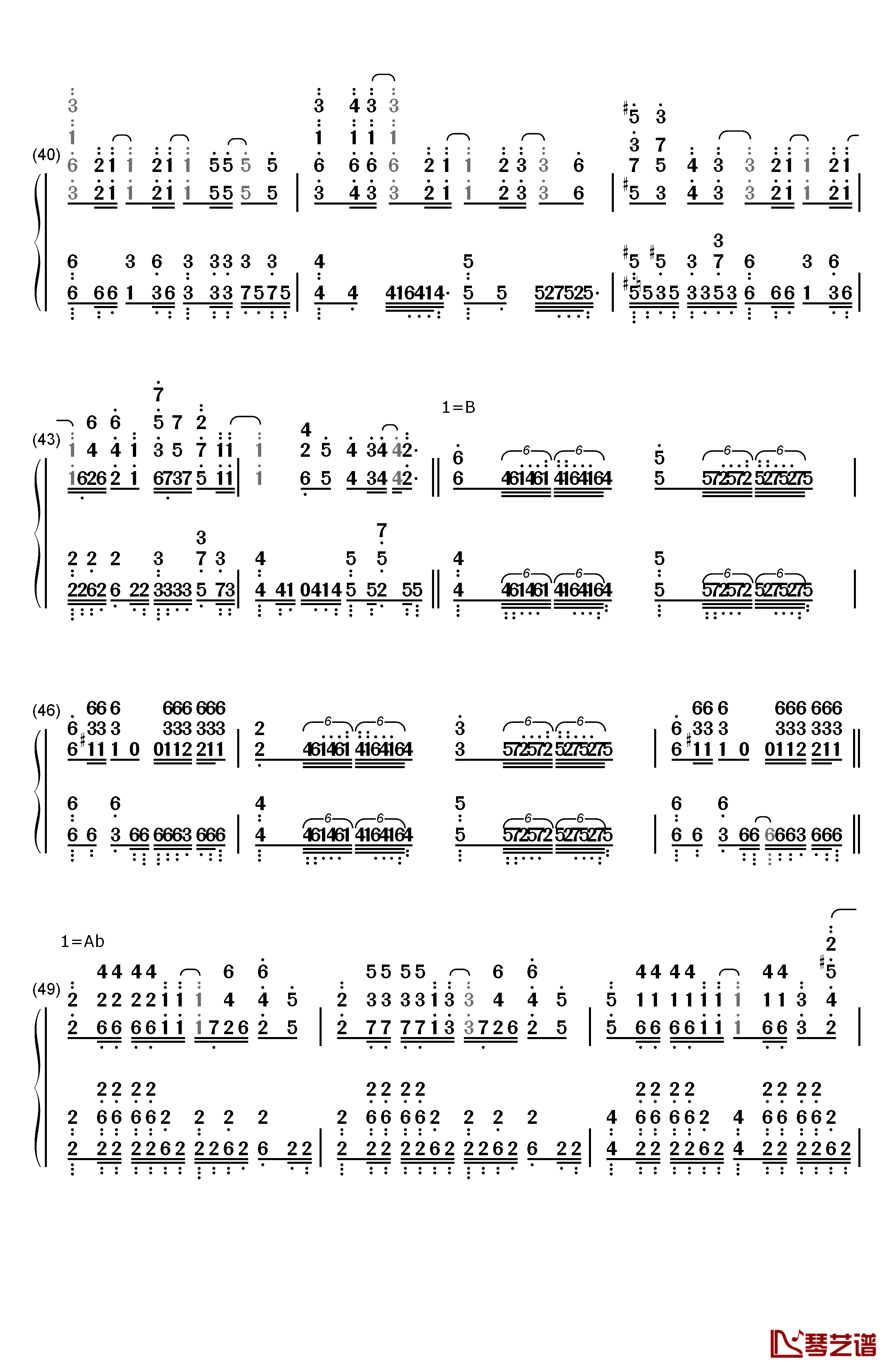 Stay Alive钢琴简谱-数字双手-爱蜜莉雅（CV:高桥李依）4